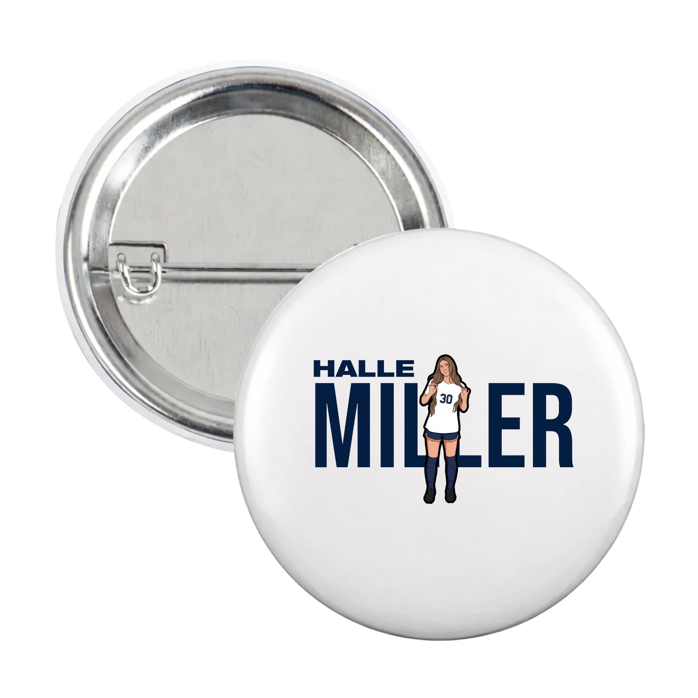 Game Day Button — Player Name in White