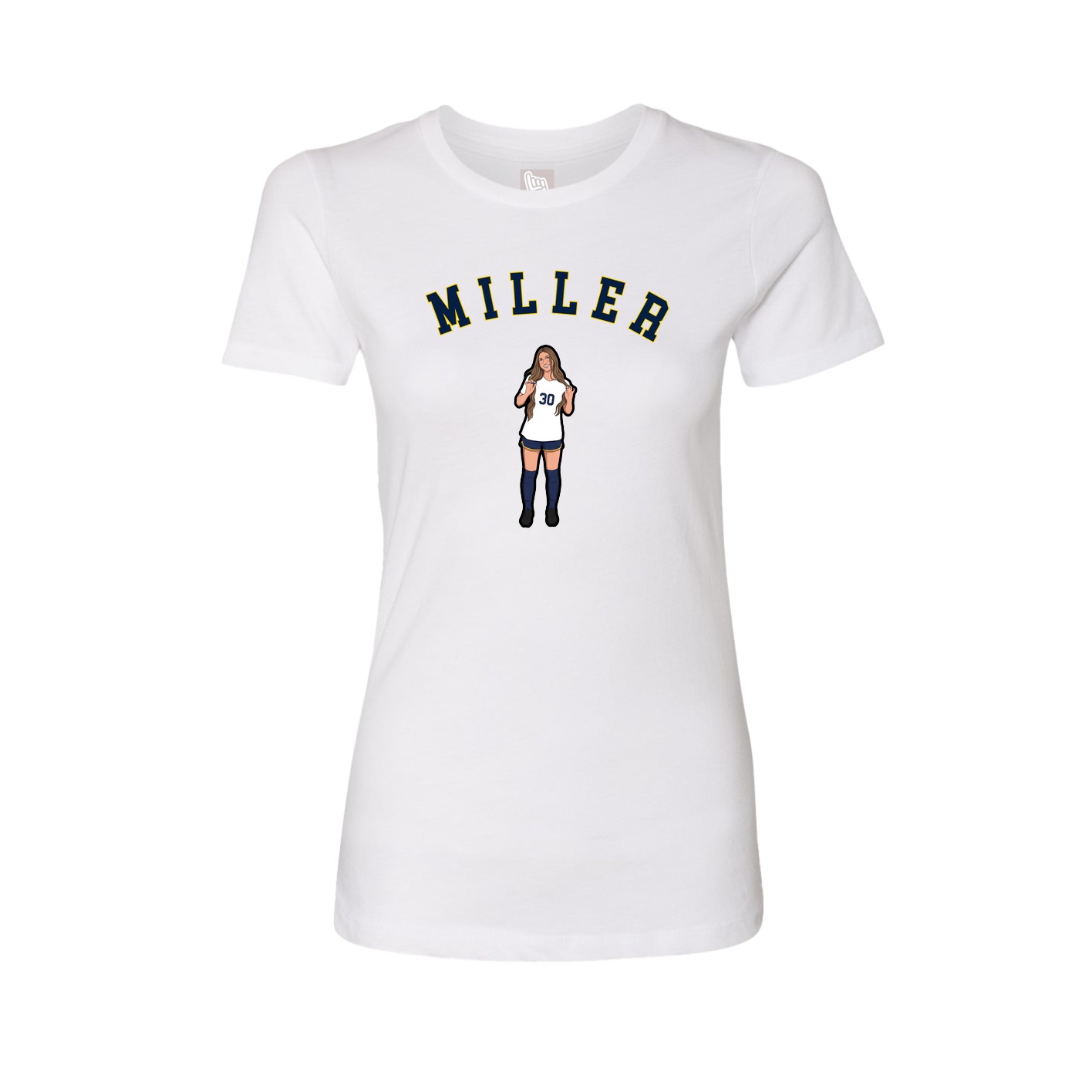 Fitted Women's Tee — Shirsey Arch in White