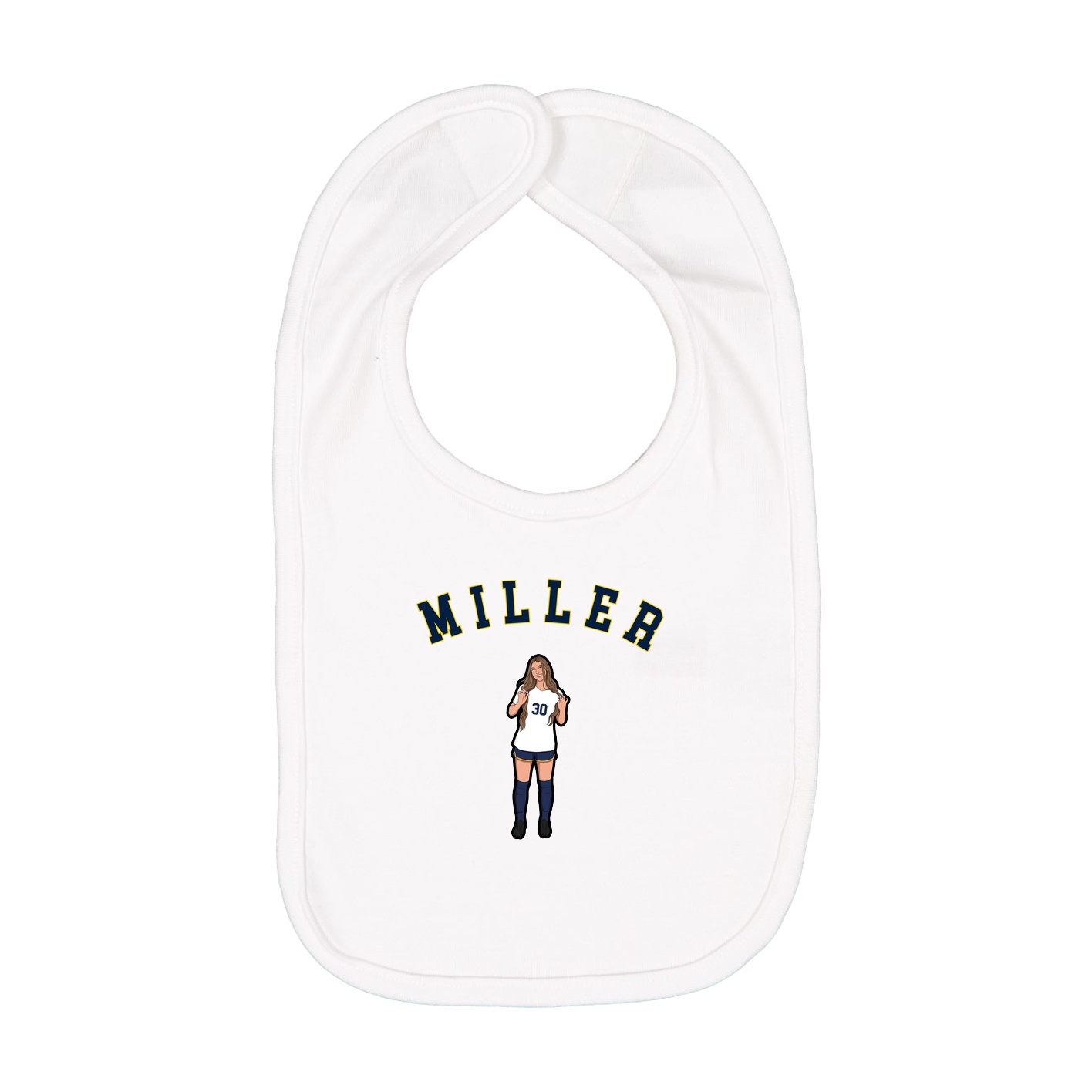Infant Bib — Shirsey Arch in White