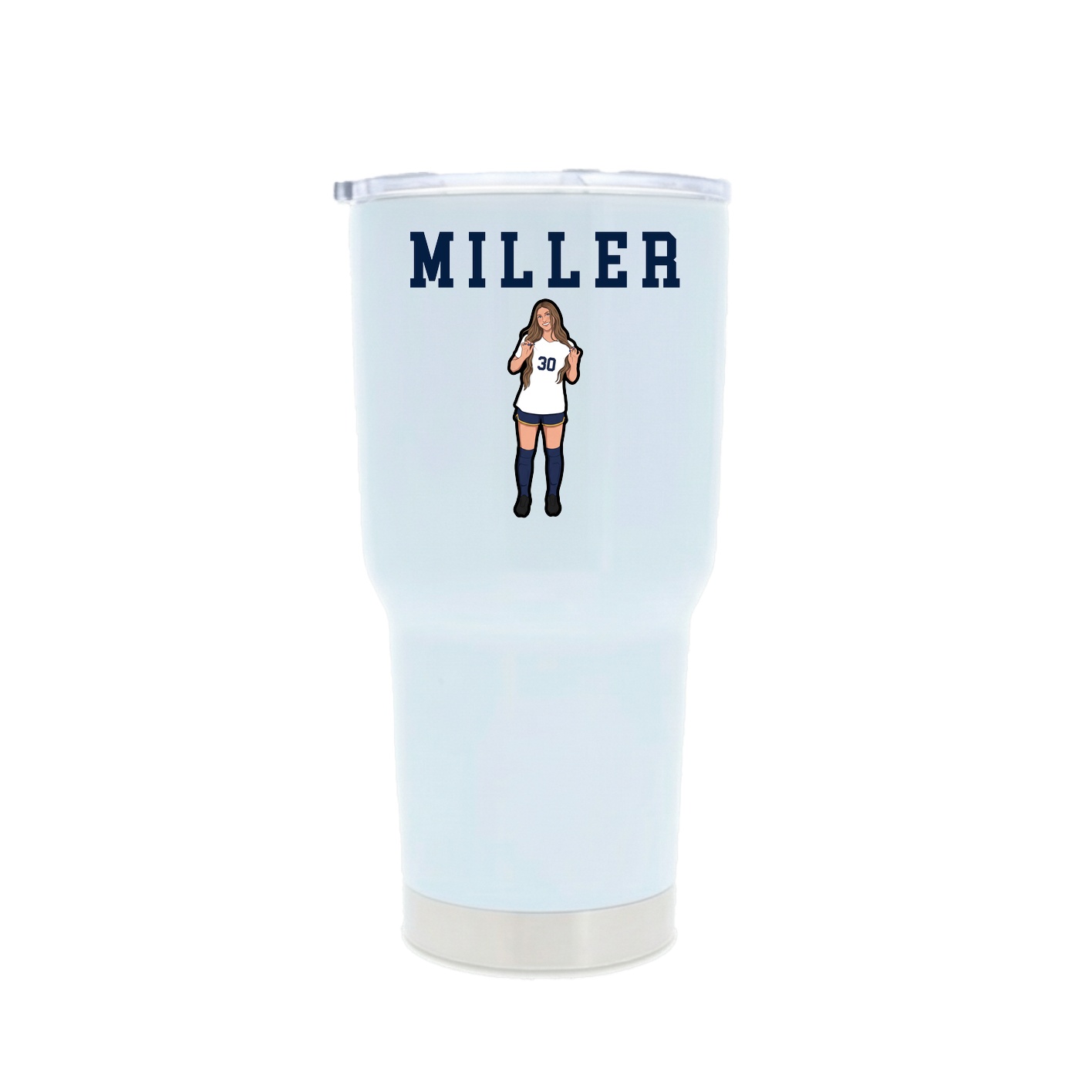 30oz Stainless Steel Tumbler — Shirsey in White