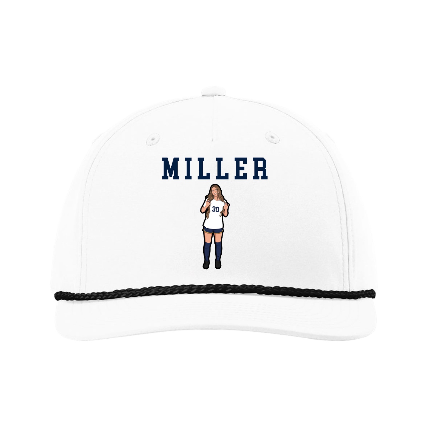 Five-Panel Classic Rope Cap — Shirsey in White