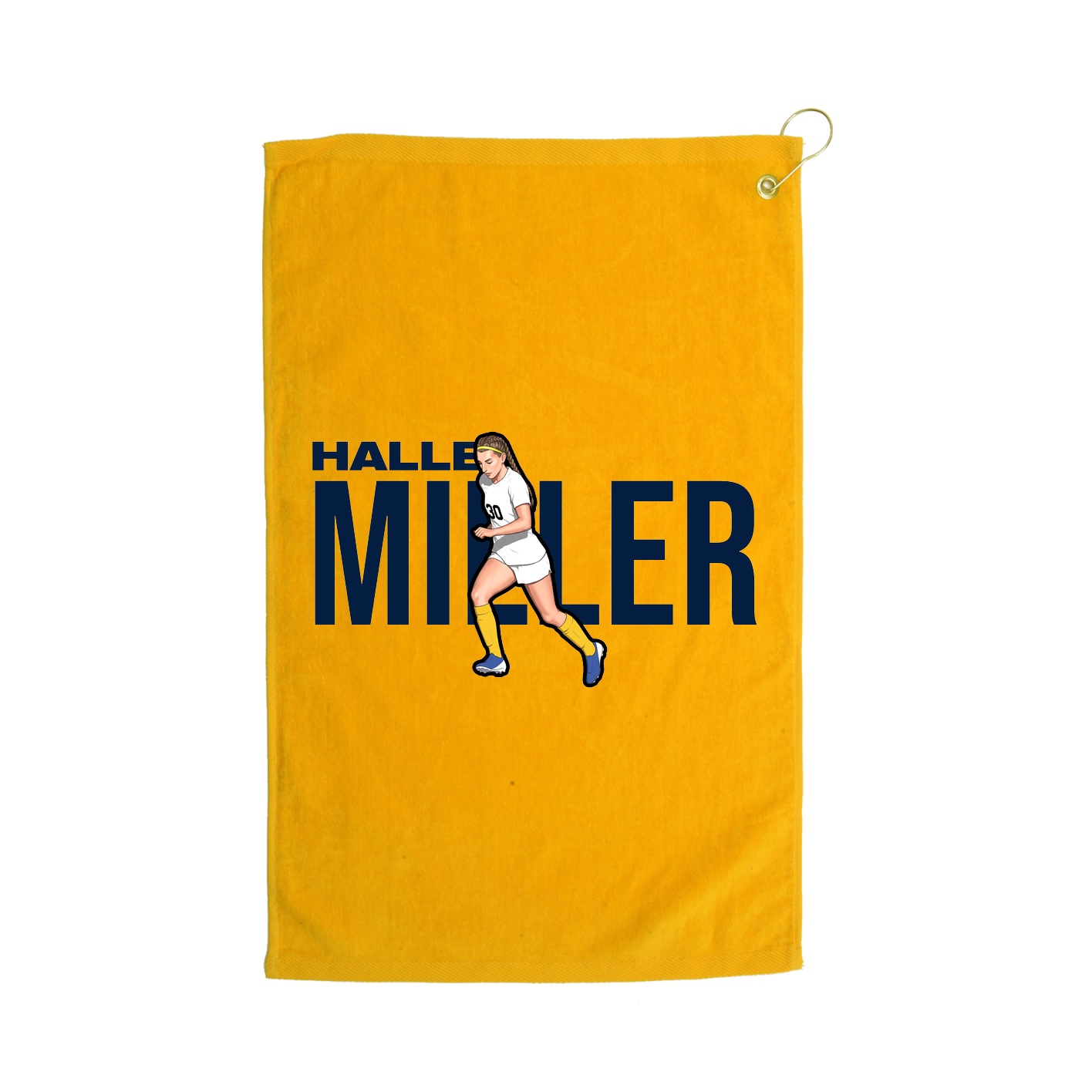 Golf Towel — Player Name in Gold