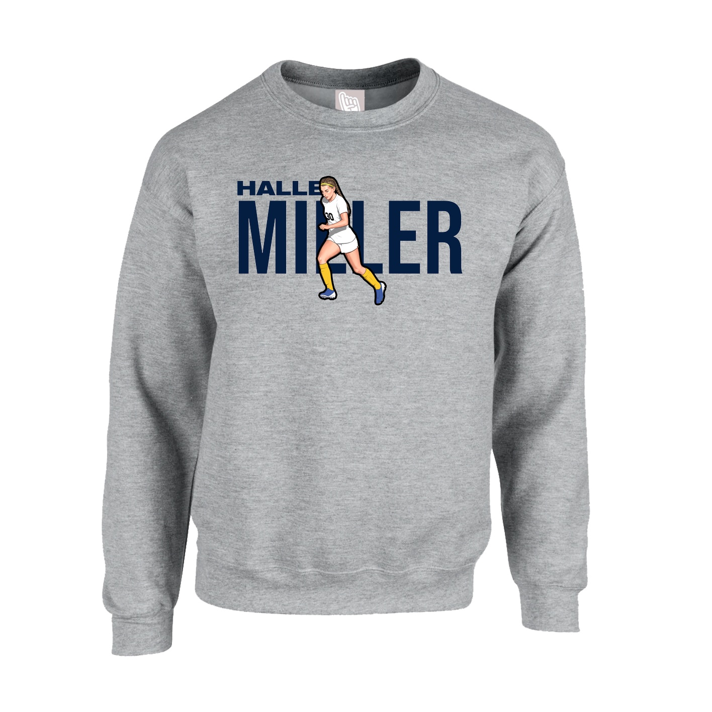 Fleece Crew — Player Name in Grey
