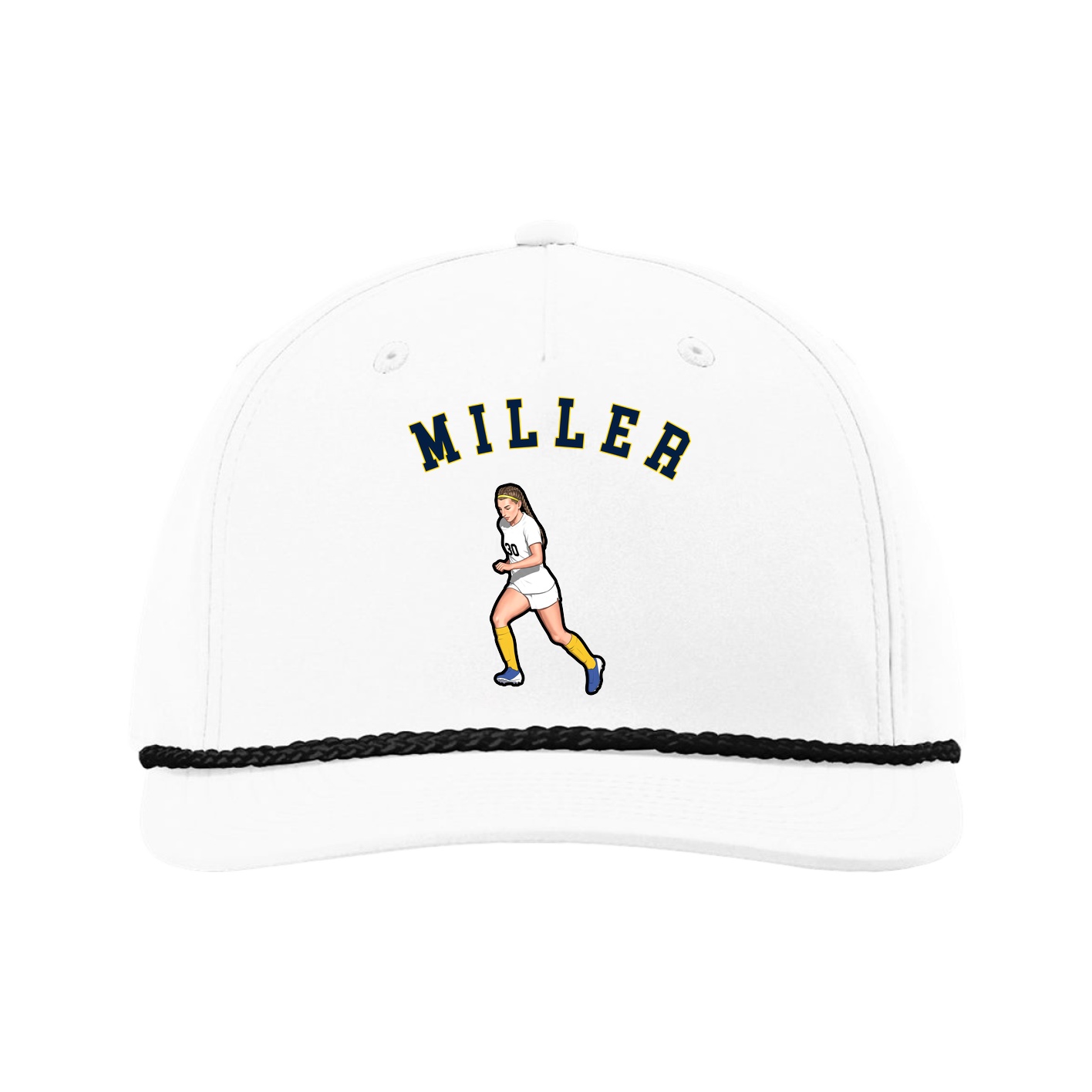 Five-Panel Classic Rope Cap — Shirsey Arch in White