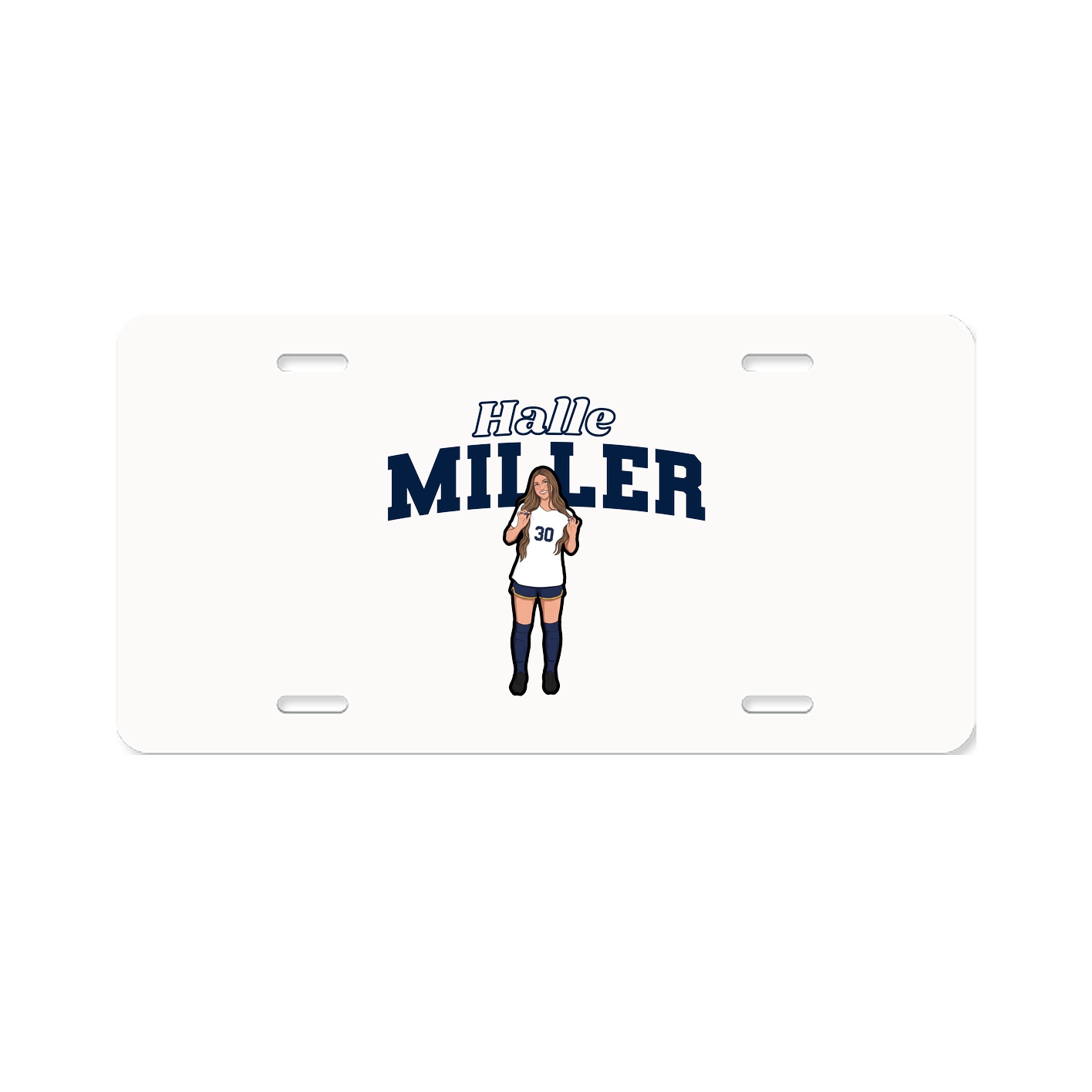 License Plate — Name Arch in Classic