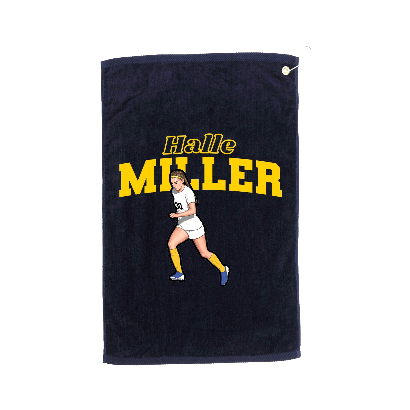 Golf Towel — Name Arch in Navy