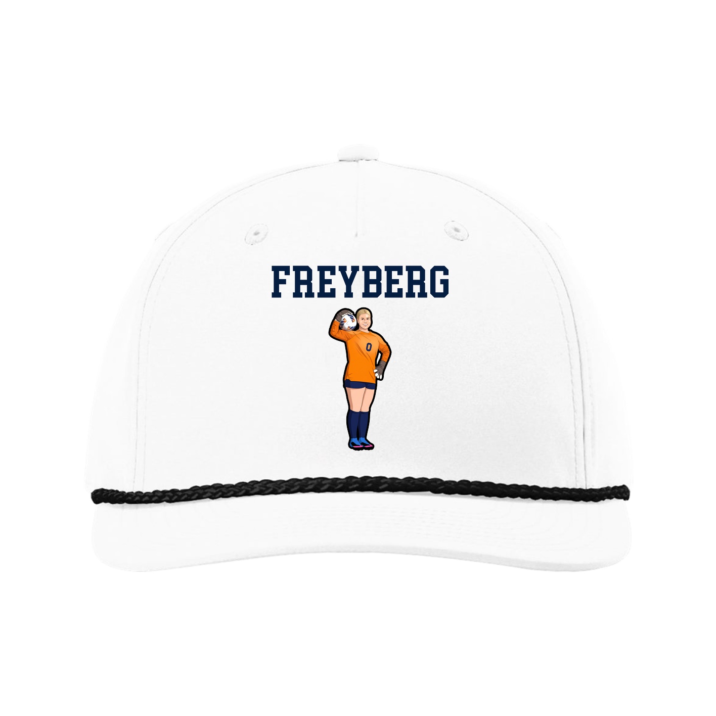 Five-Panel Classic Rope Cap — Shirsey in White