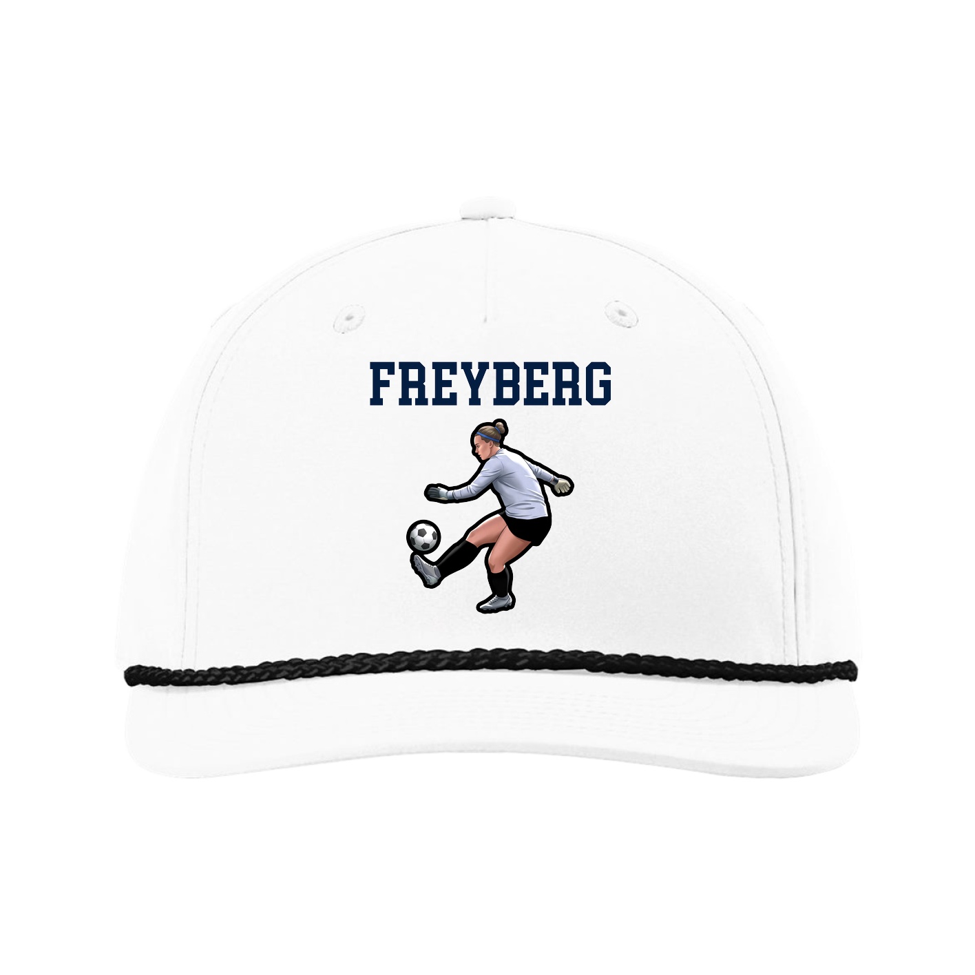 Five-Panel Classic Rope Cap — Shirsey in White