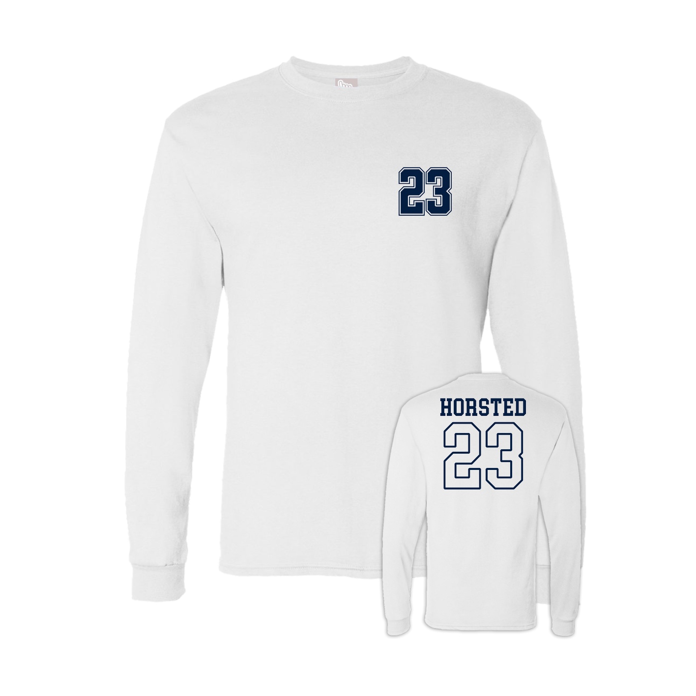Long Sleeve Tee — Chest Back in White
