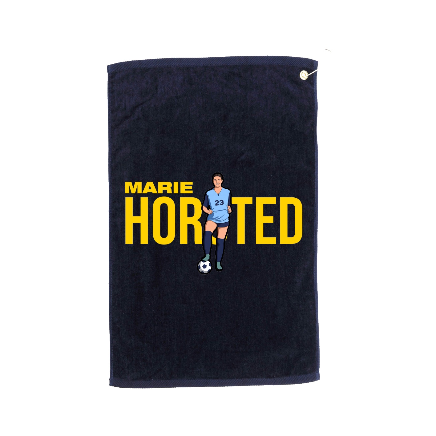Golf Towel — Player Name in Navy