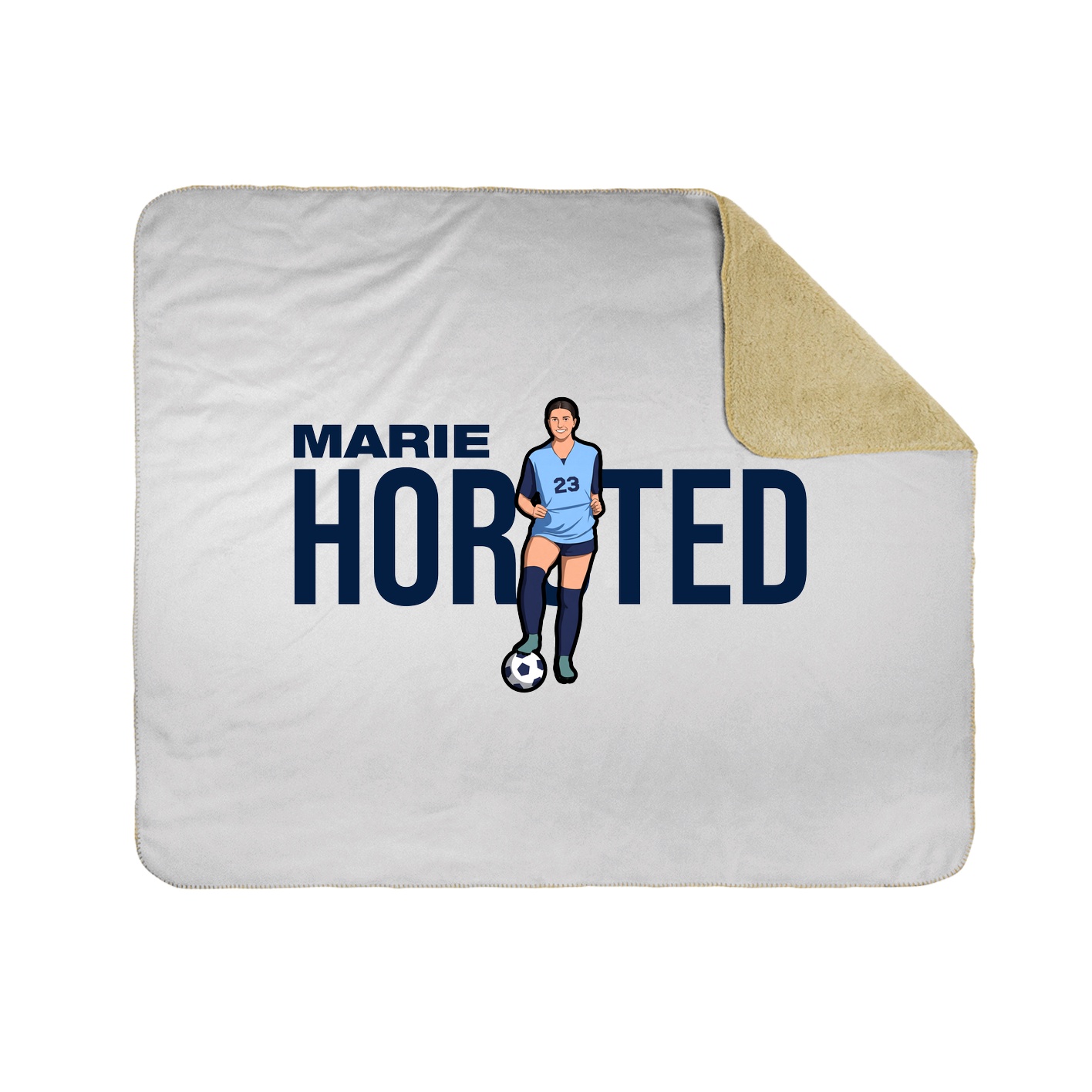 Throw Blanket — Player Name in White
