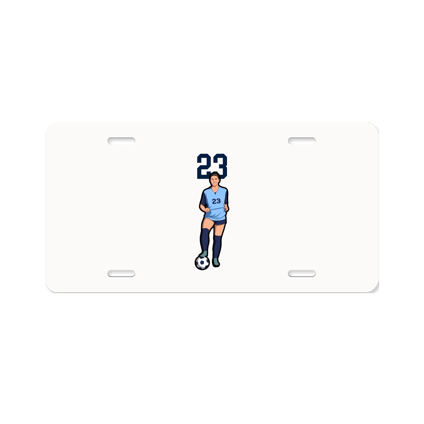 License Plate — Number Top in Classic