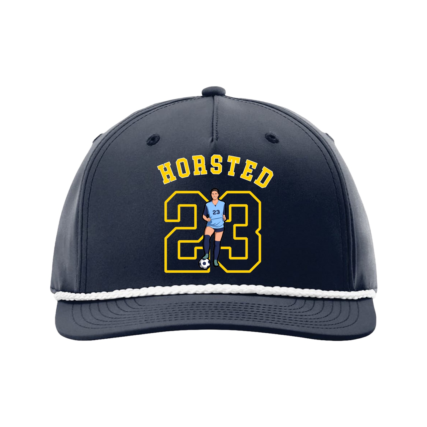 Five-Panel Classic Rope Cap — Shirsey Arch in Navy