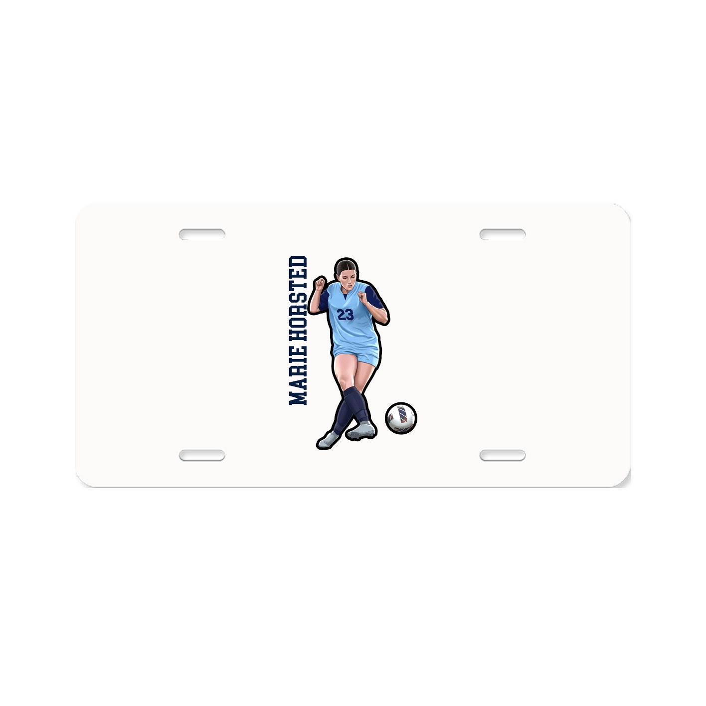 License Plate — Name Vertical in Classic
