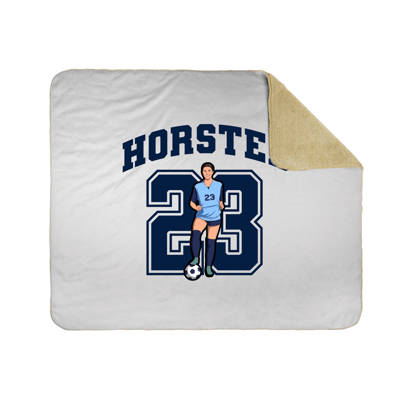 Throw Blanket — Number in White