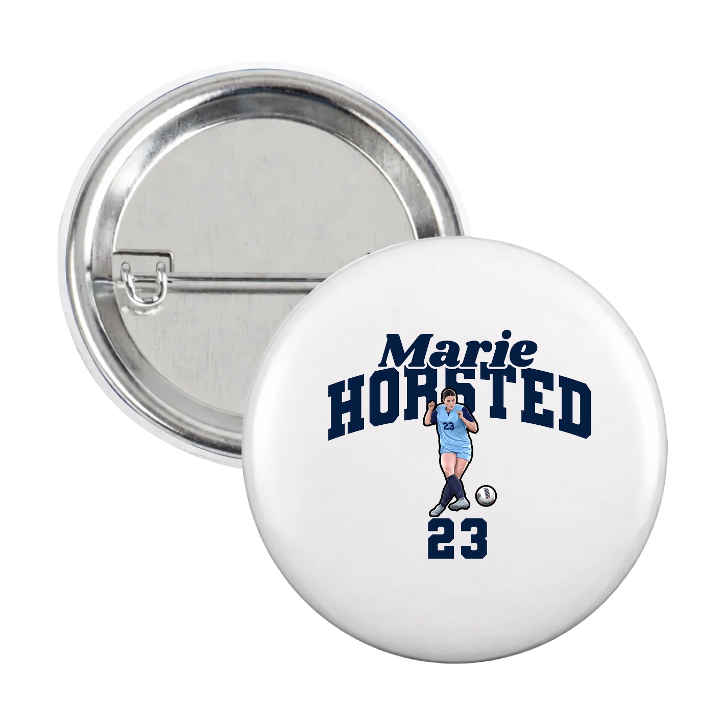 Game Day Button — Signature Arch in White