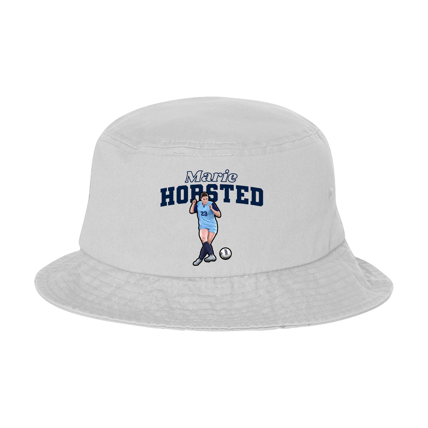 Bucket Cap — Name Arch in White