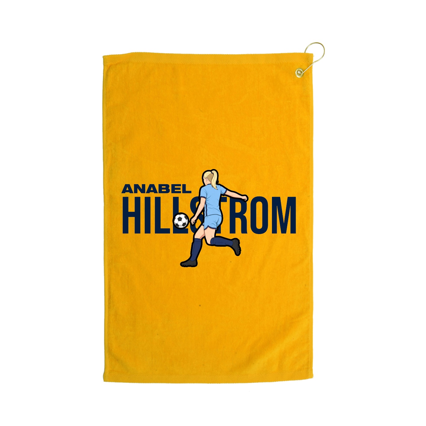 Golf Towel — Player Name in Gold