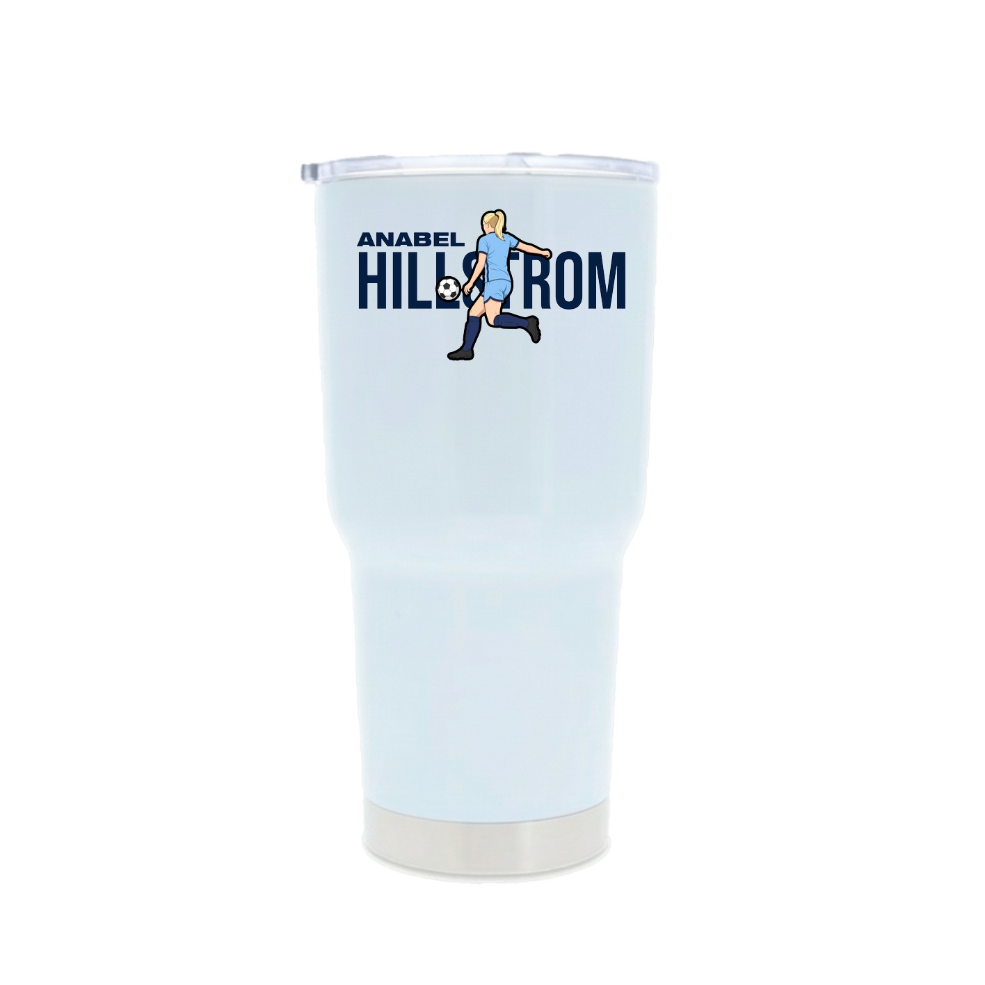 30oz Stainless Steel Tumbler — Player Name in White