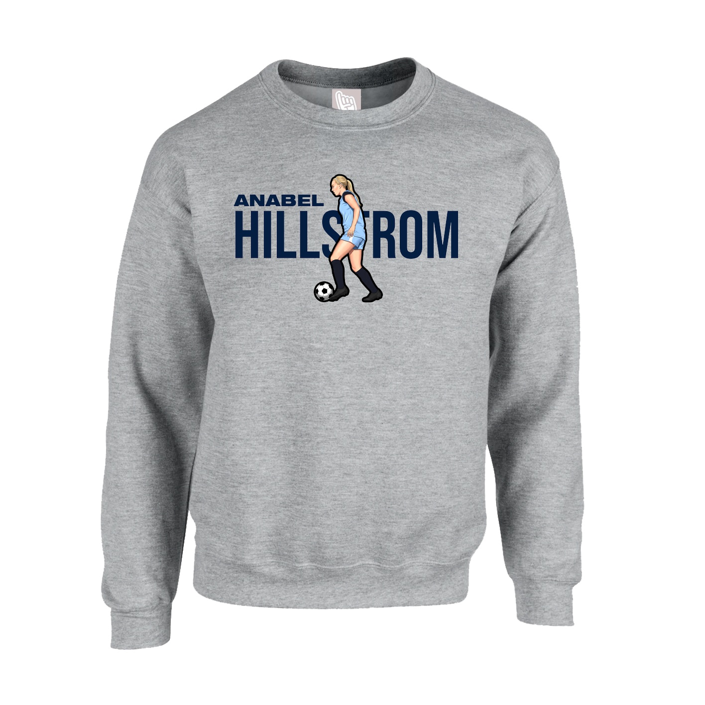 Fleece Crew — Player Name in Grey