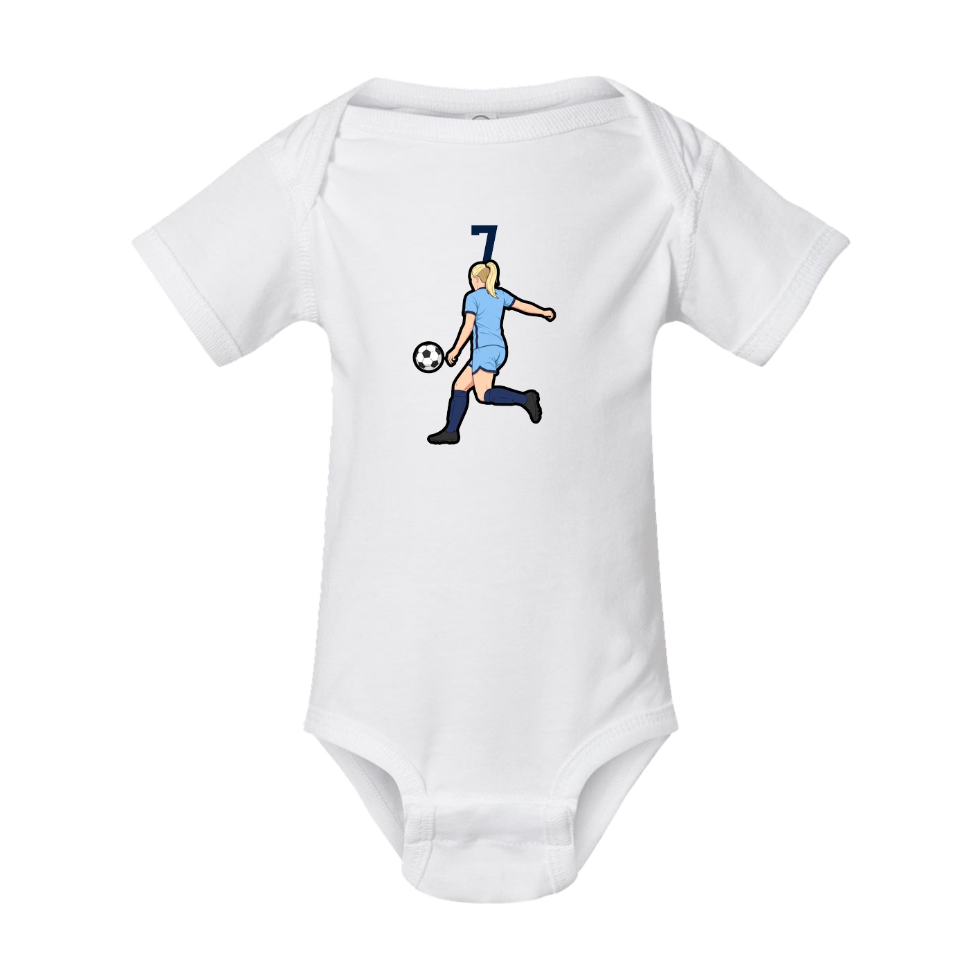 Baby Onesie — Number Top in White