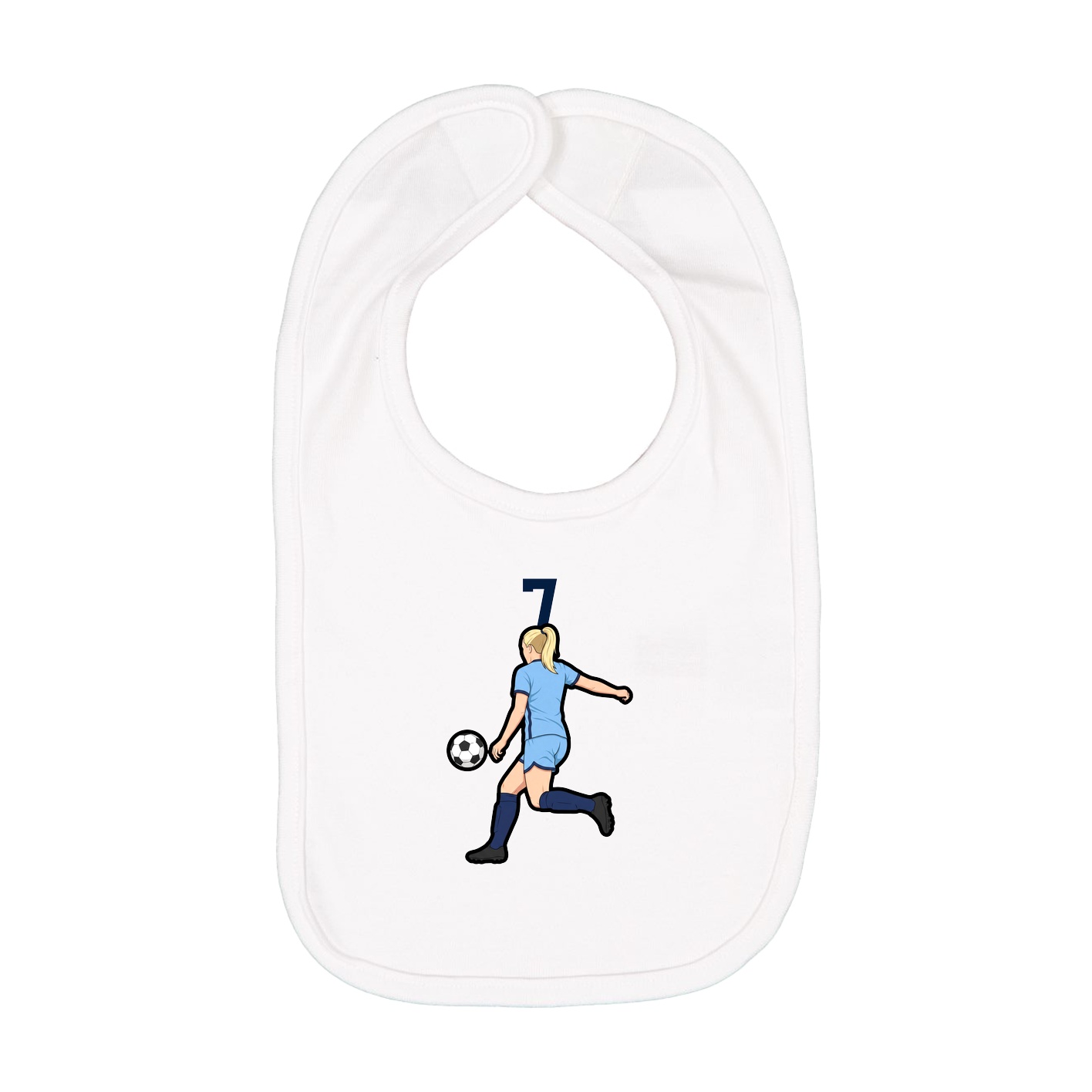 Infant Bib — Number Top in White