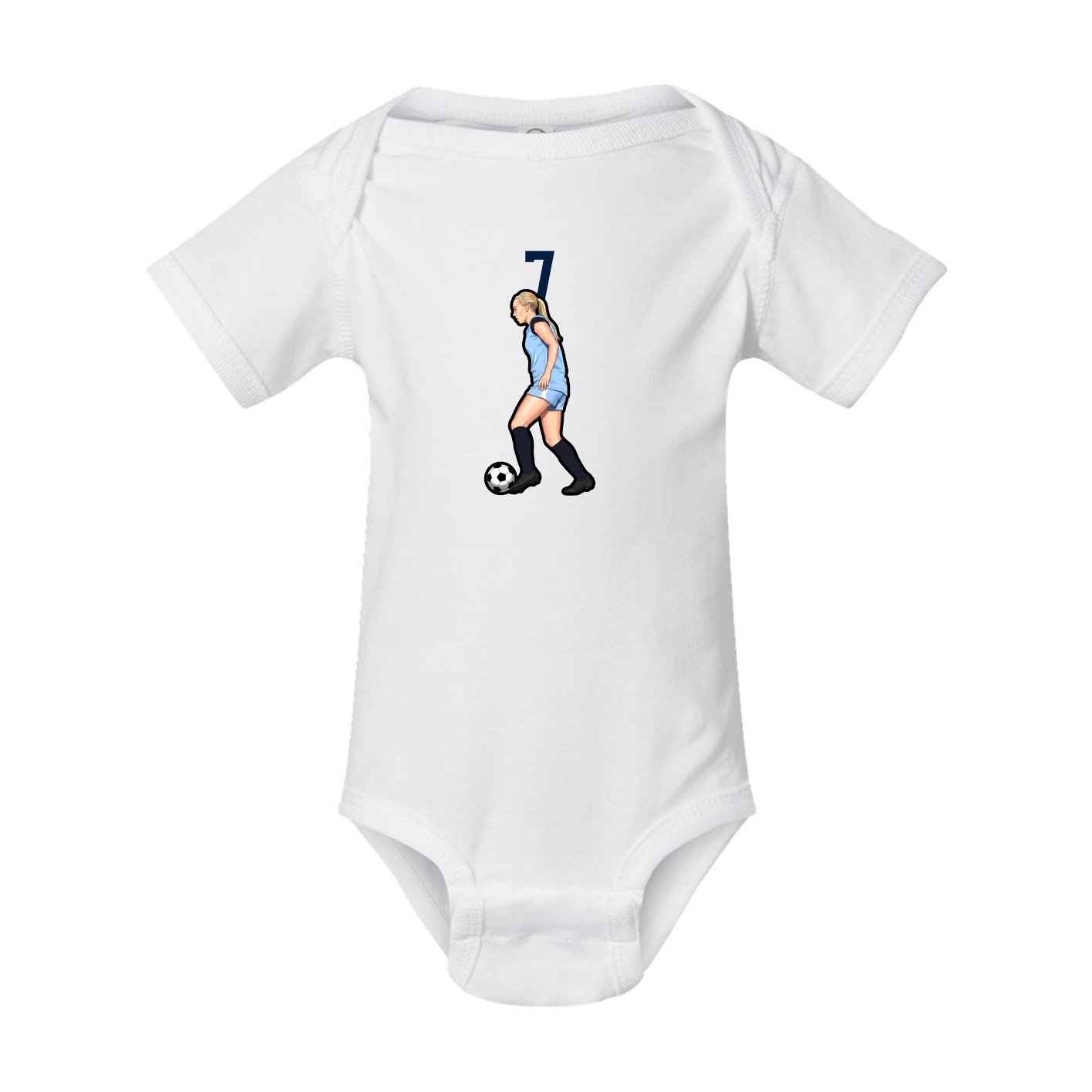Baby Onesie — Number Top in White