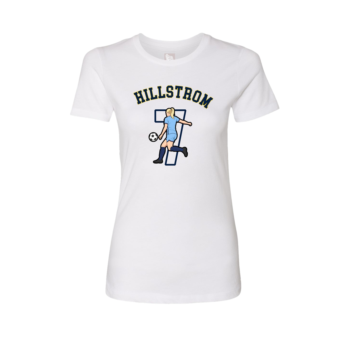 Fitted Women's Tee — Shirsey Arch in White