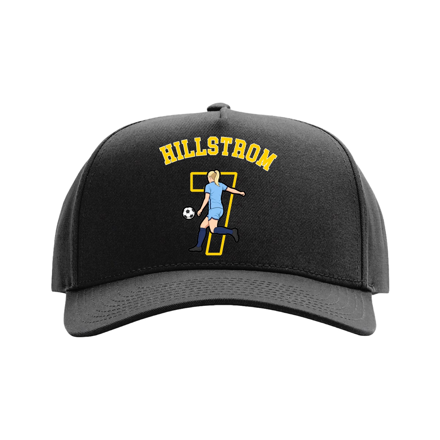 Full Fabric Five-Panel Champ Cap — Shirsey Arch in Black