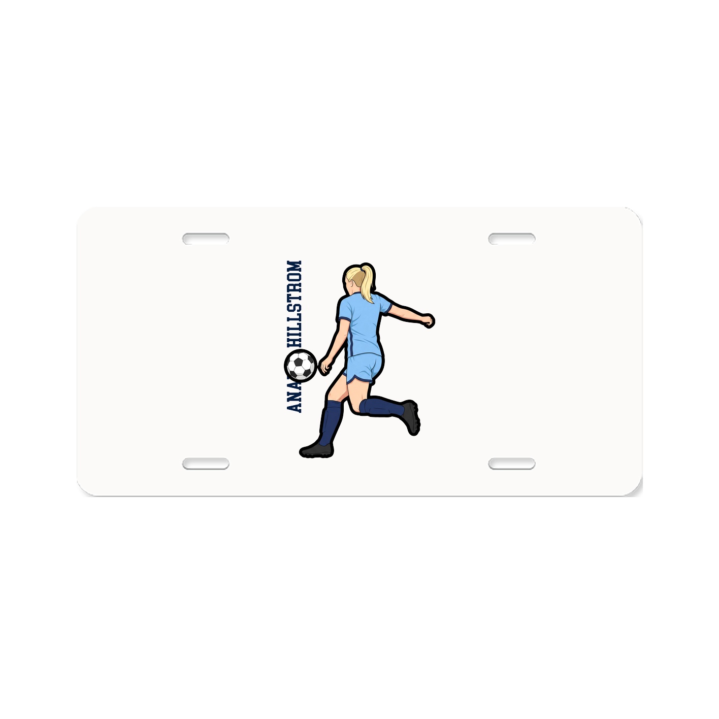 License Plate — Name Vertical in Classic