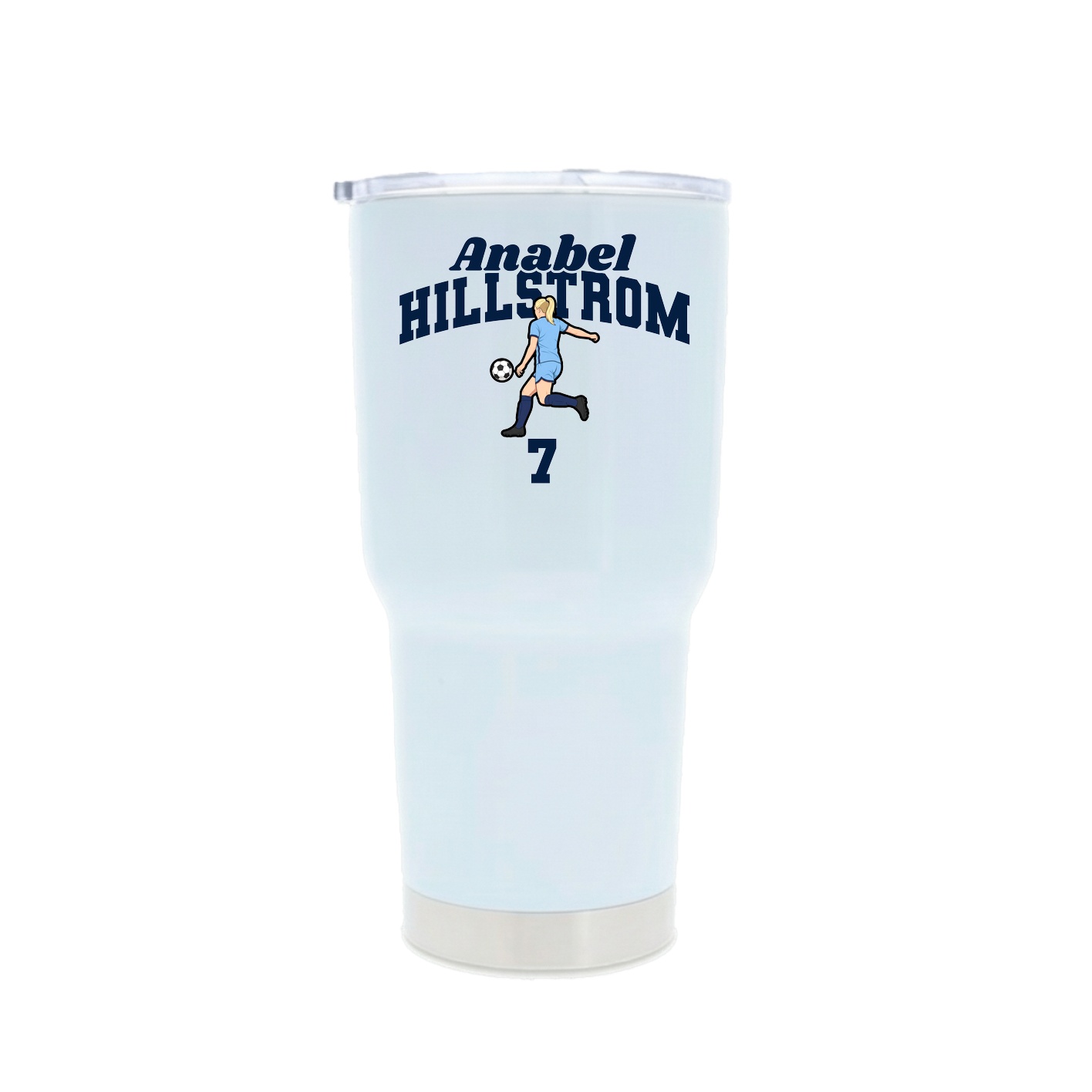 30oz Stainless Steel Tumbler — Signature Arch in White