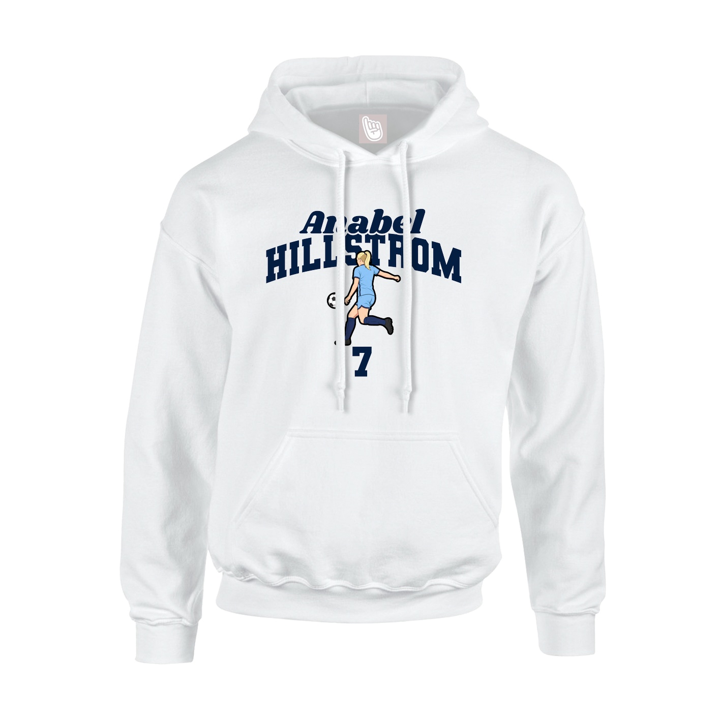 Hoodie — Signature Arch in White