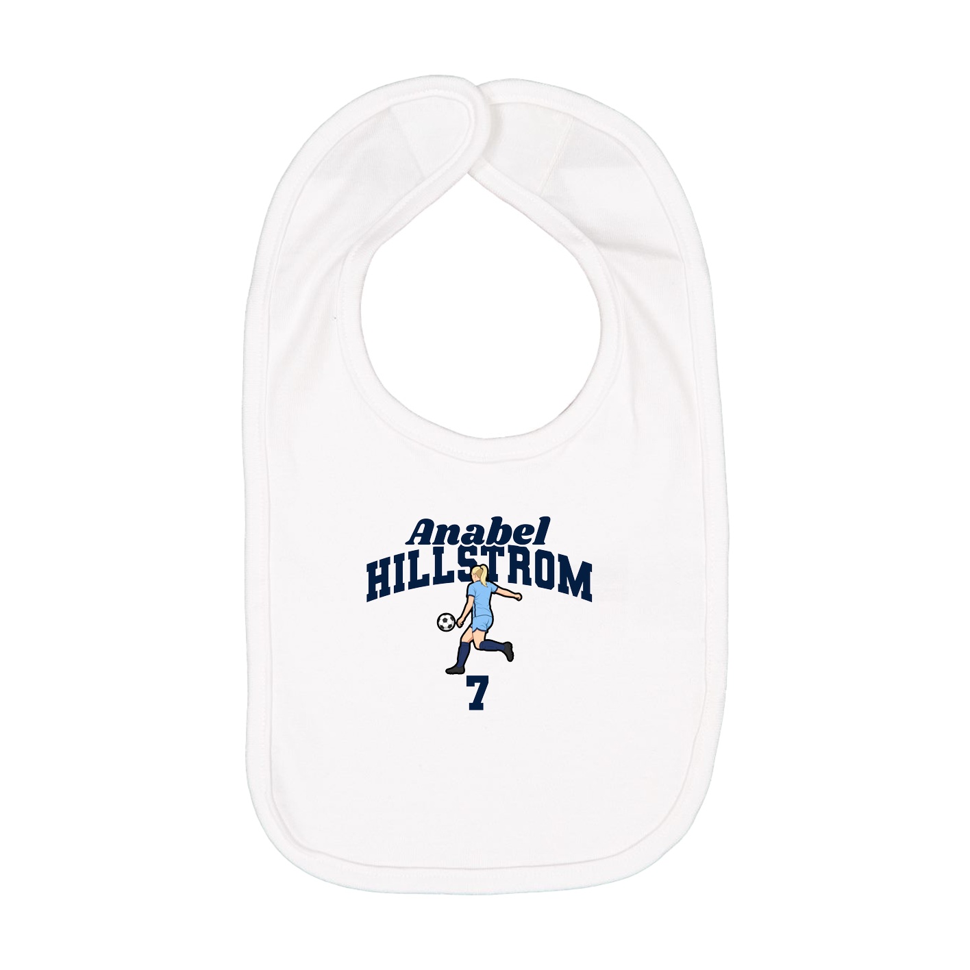 Infant Bib — Signature Arch in White