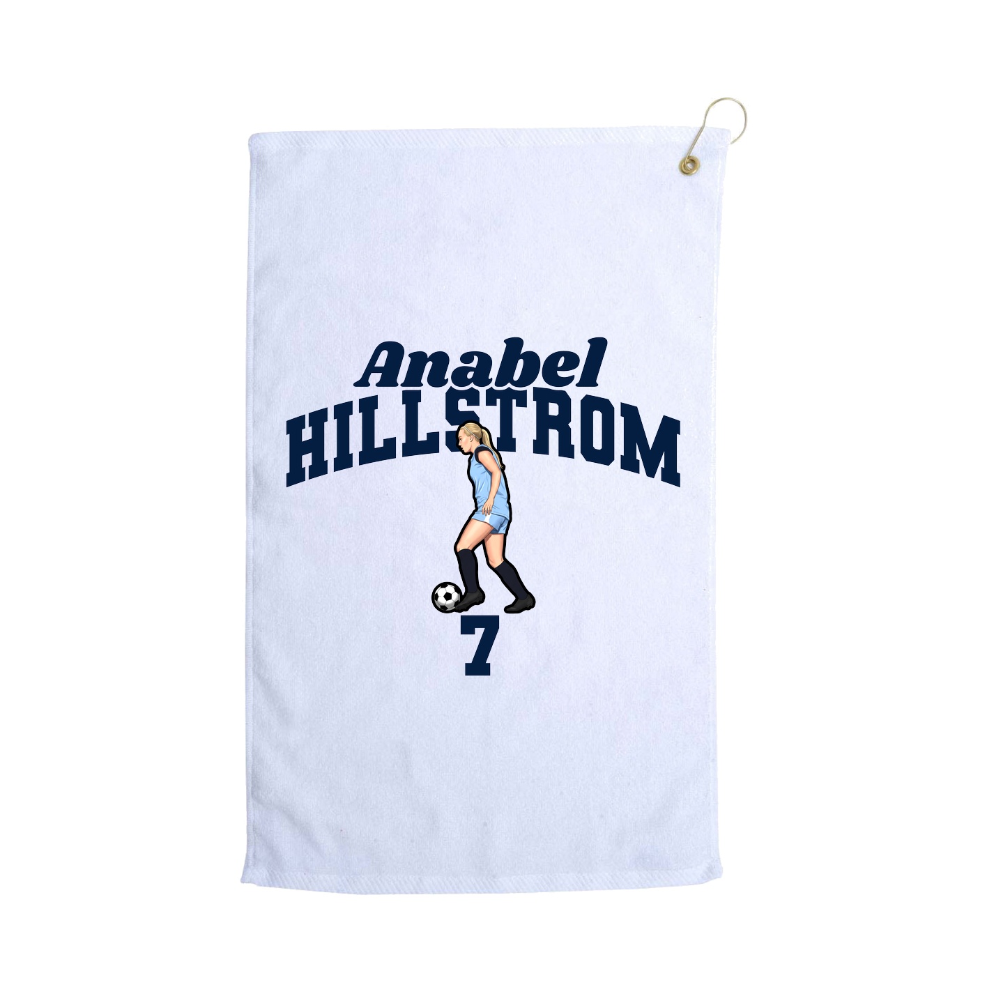 Golf Towel — Signature Arch in White