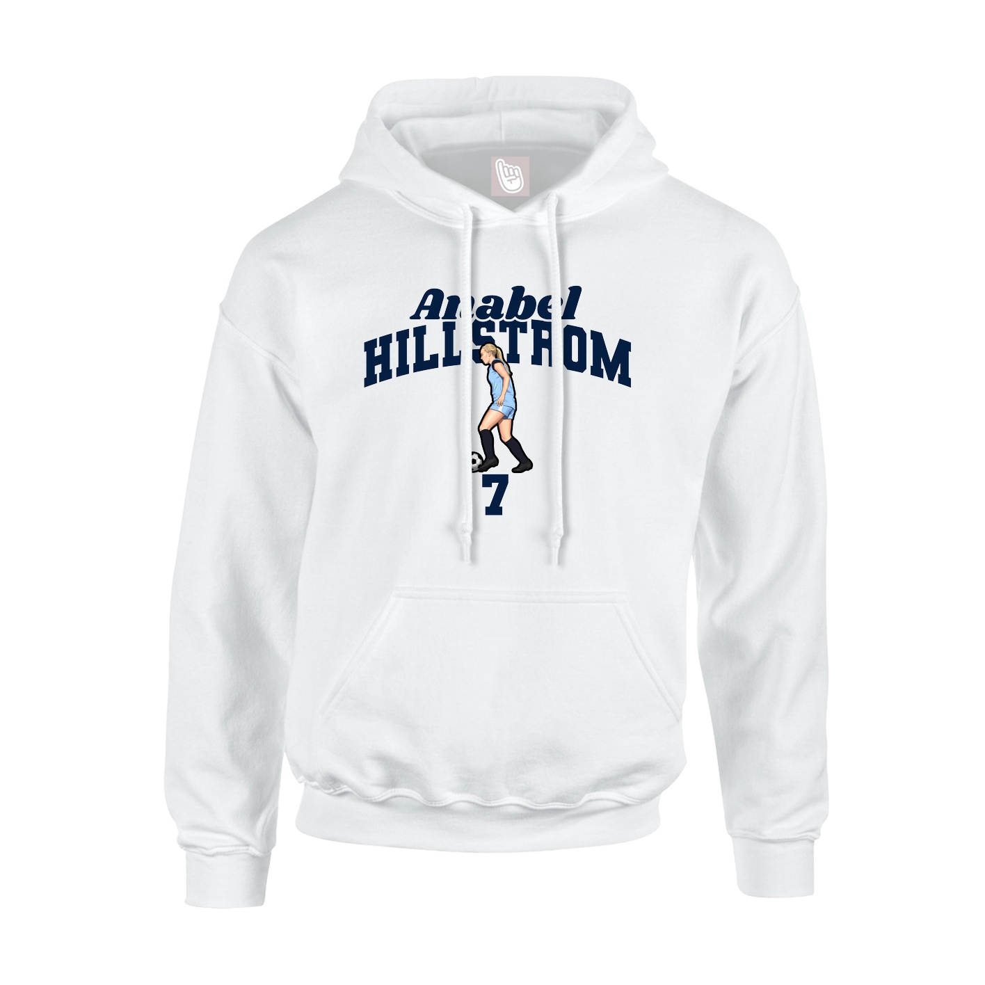 Youth Hoodie — Signature Arch in White