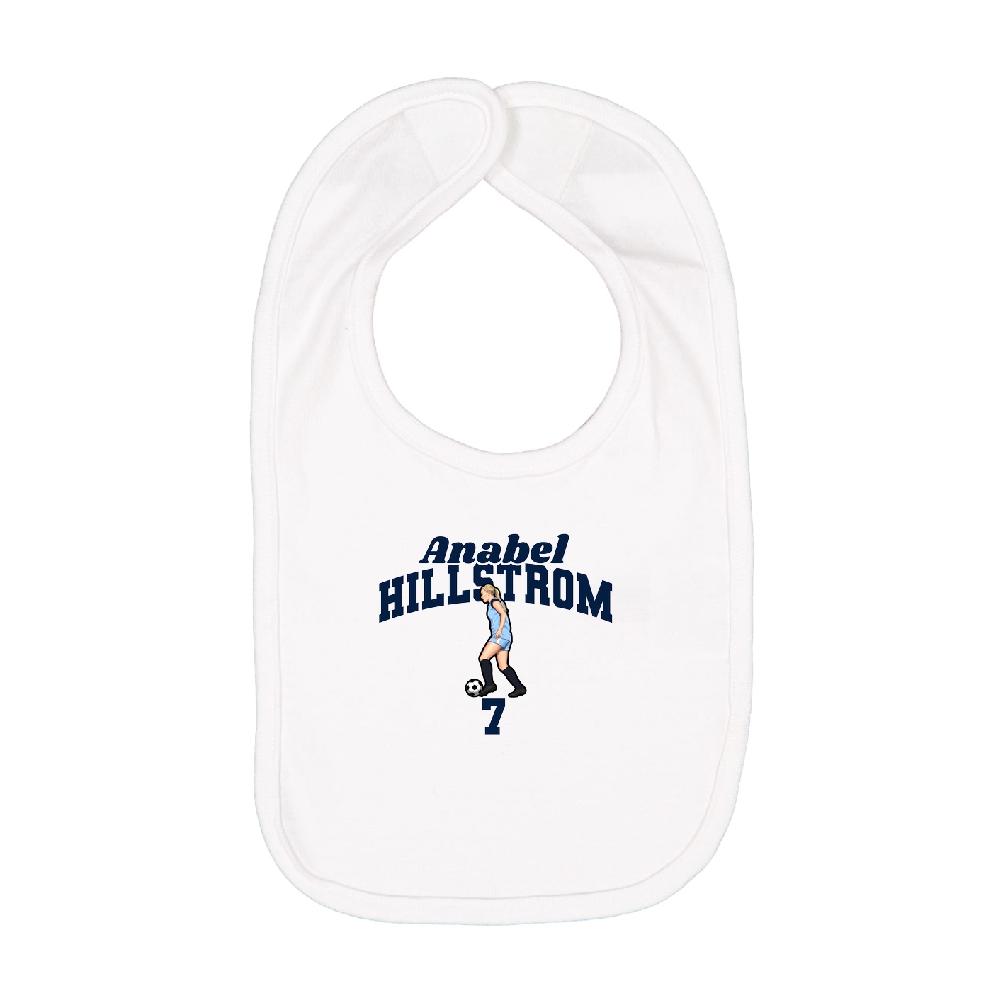 Infant Bib — Signature Arch in White