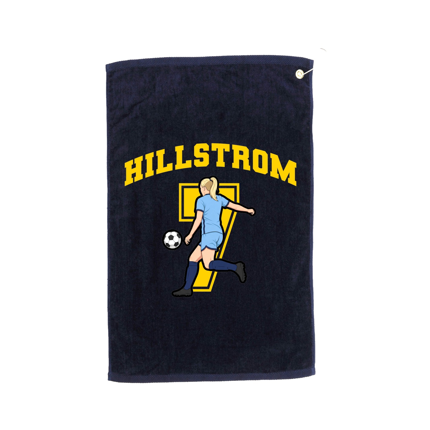 Golf Towel — Number in Navy