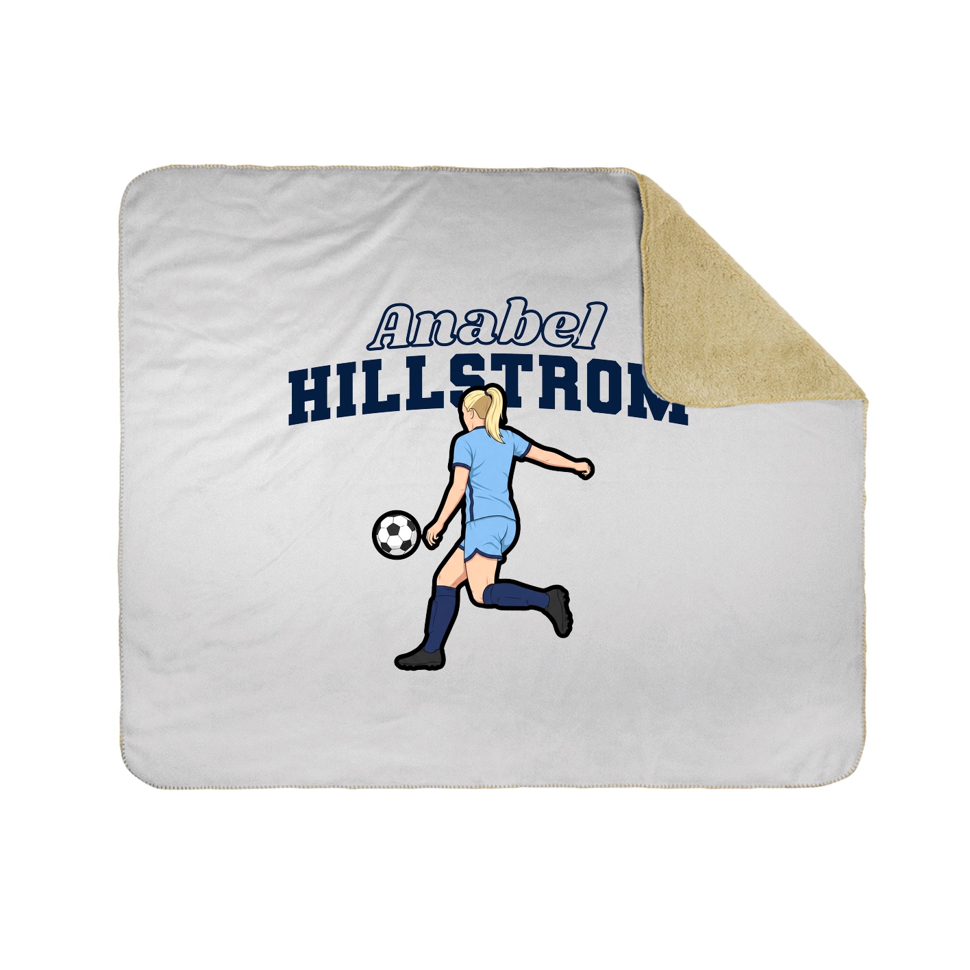 Throw Blanket — Name Arch in White