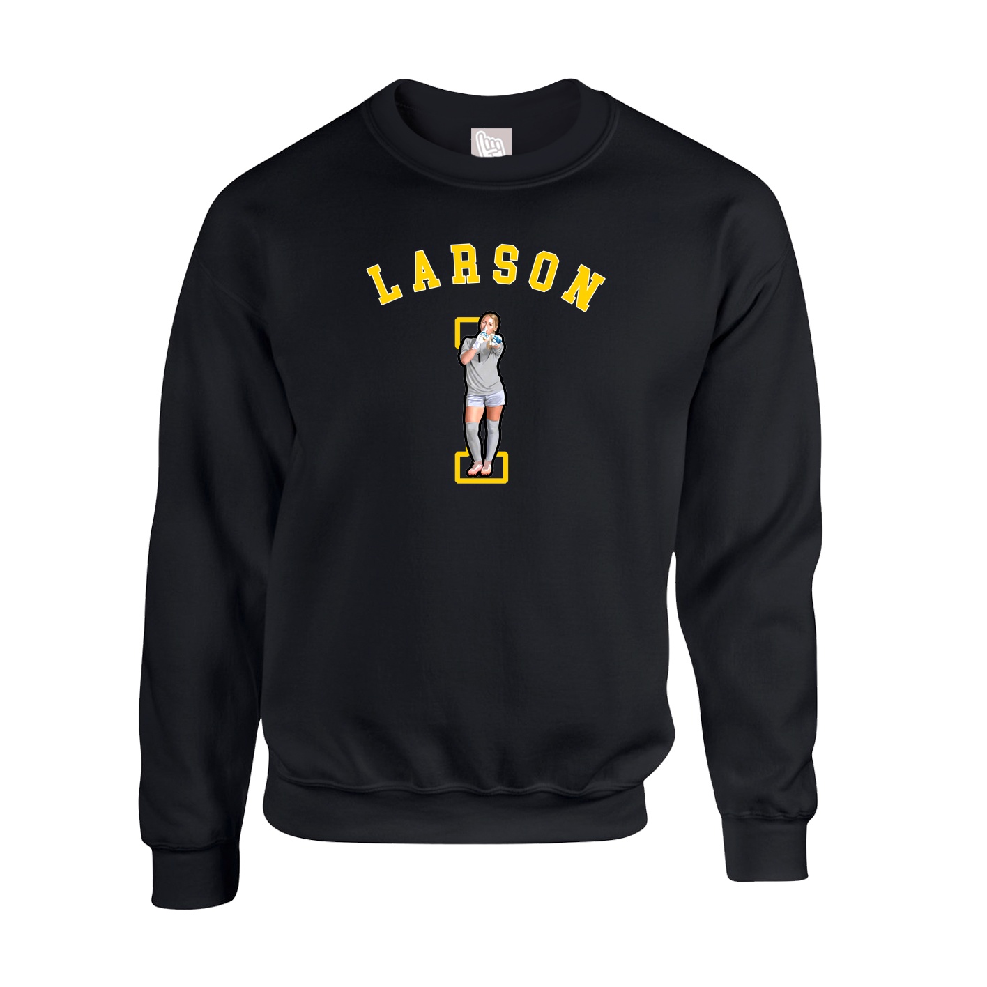 Fleece Crew — Shirsey Arch in Black