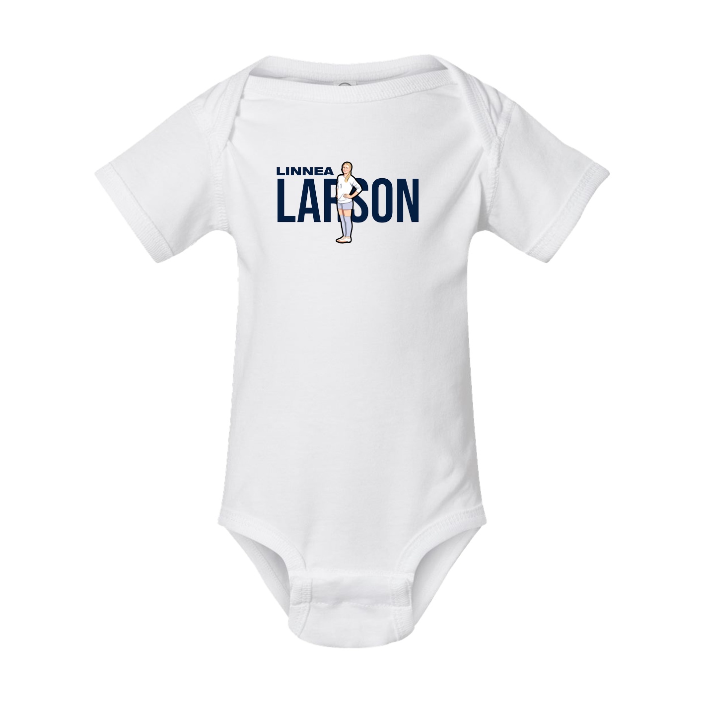 Baby Onesie — Player Name in White