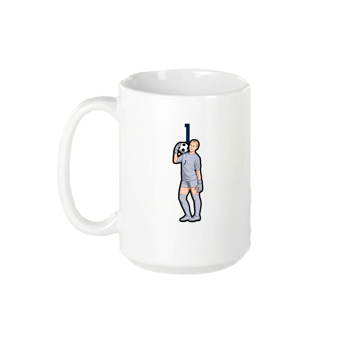 15oz Coffee Mug — Number Top in White