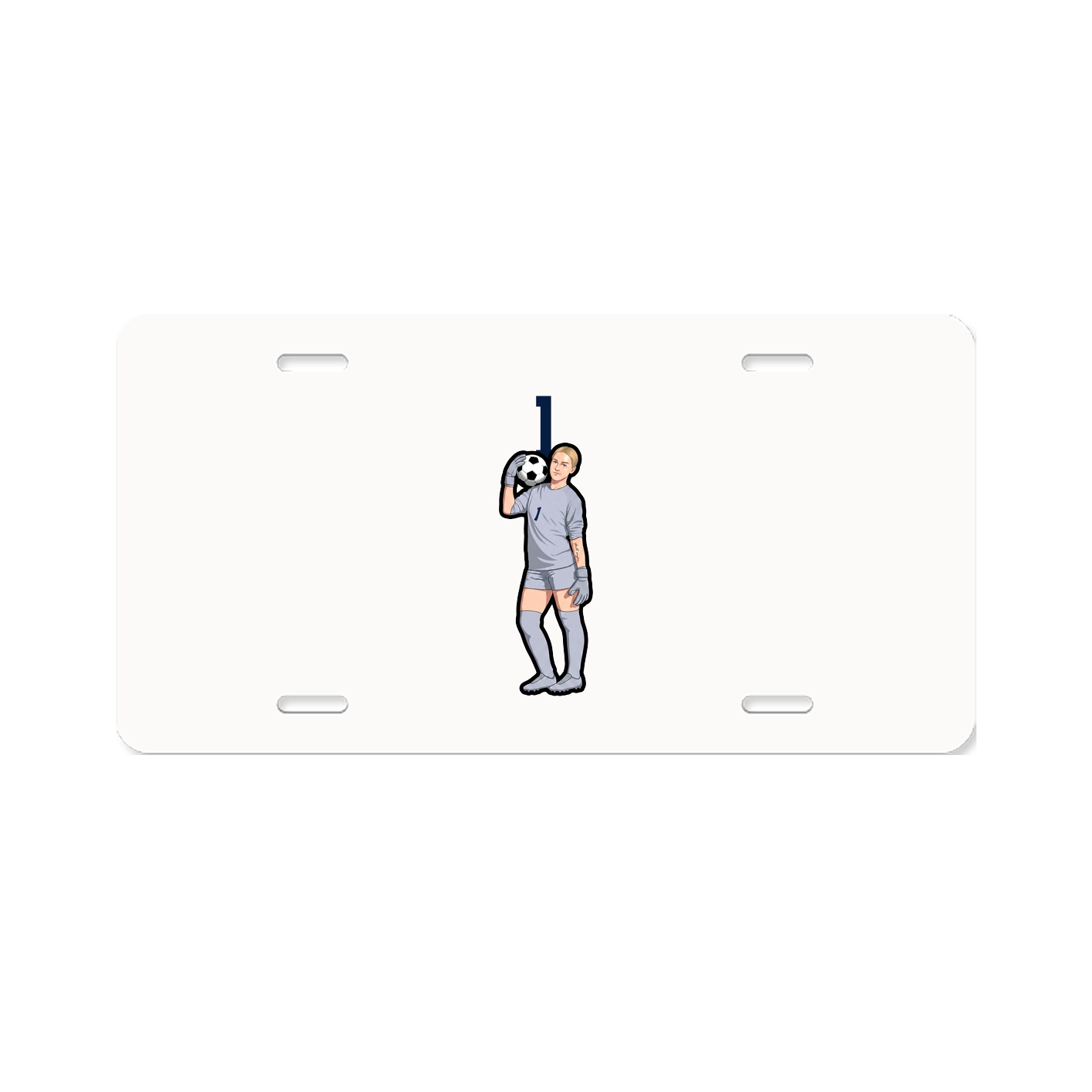 License Plate — Number Top in Classic