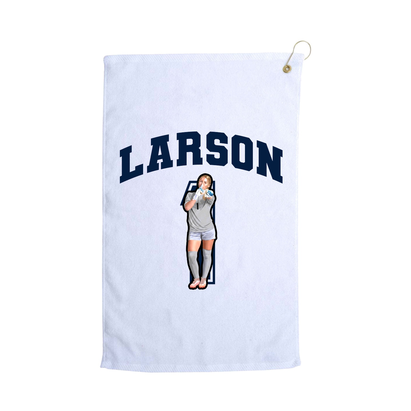 Golf Towel — Number in White