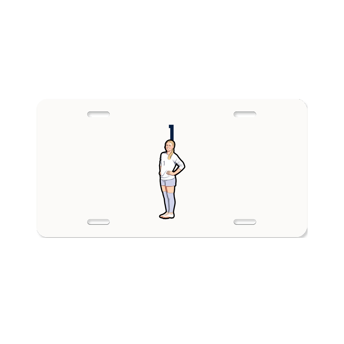 License Plate — Number Top in Classic