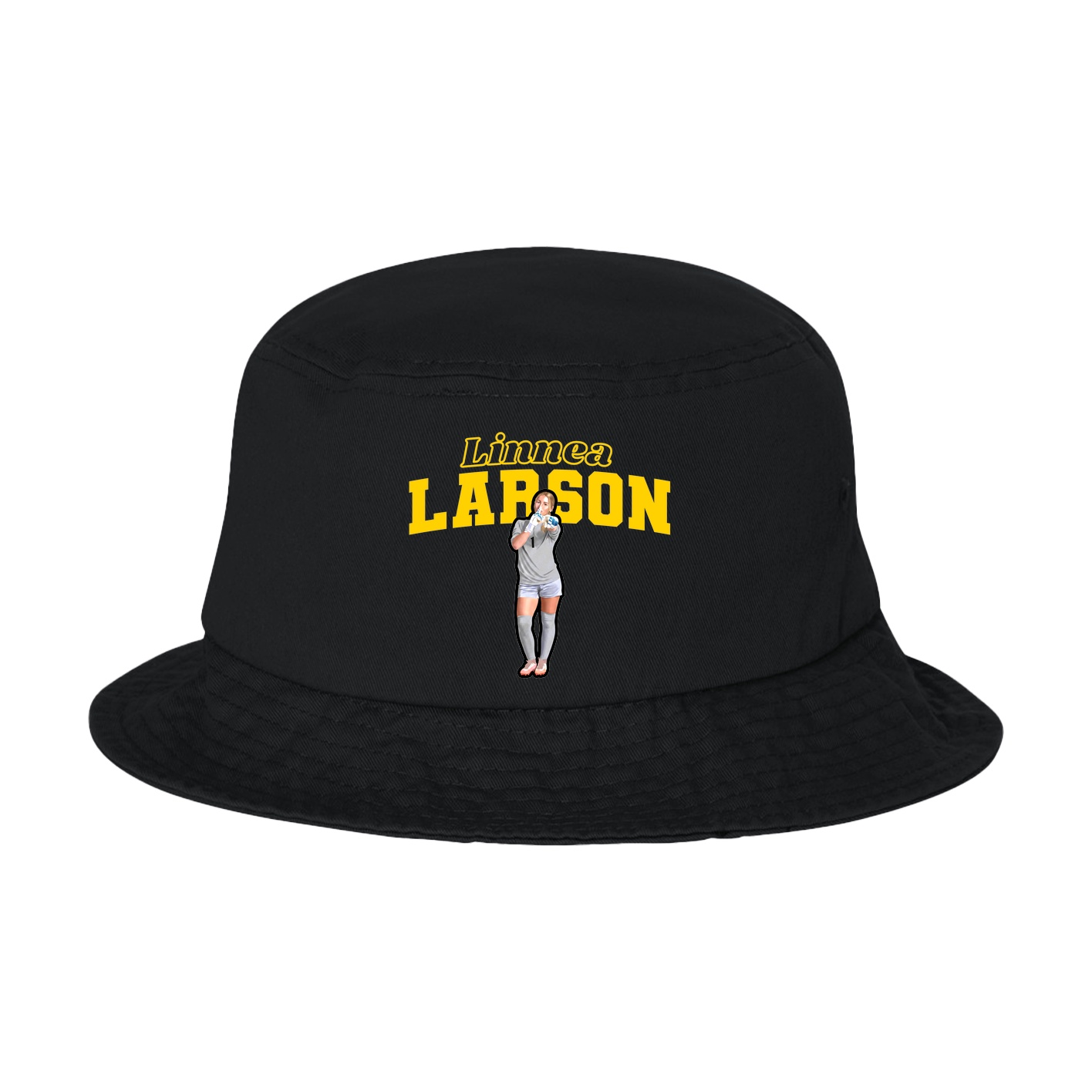 Bucket Cap — Name Arch in Black