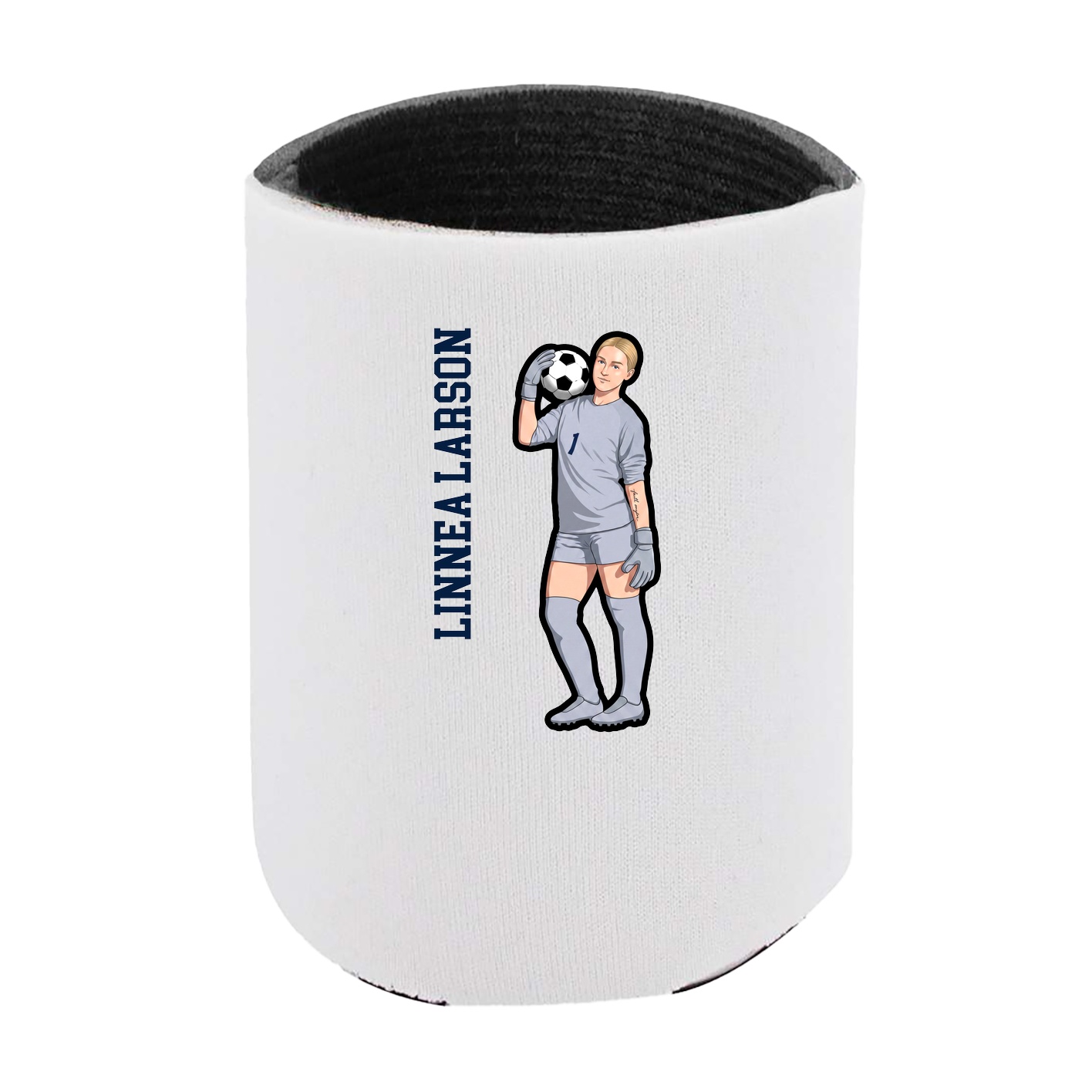 Can Holder — Name Vertical in White