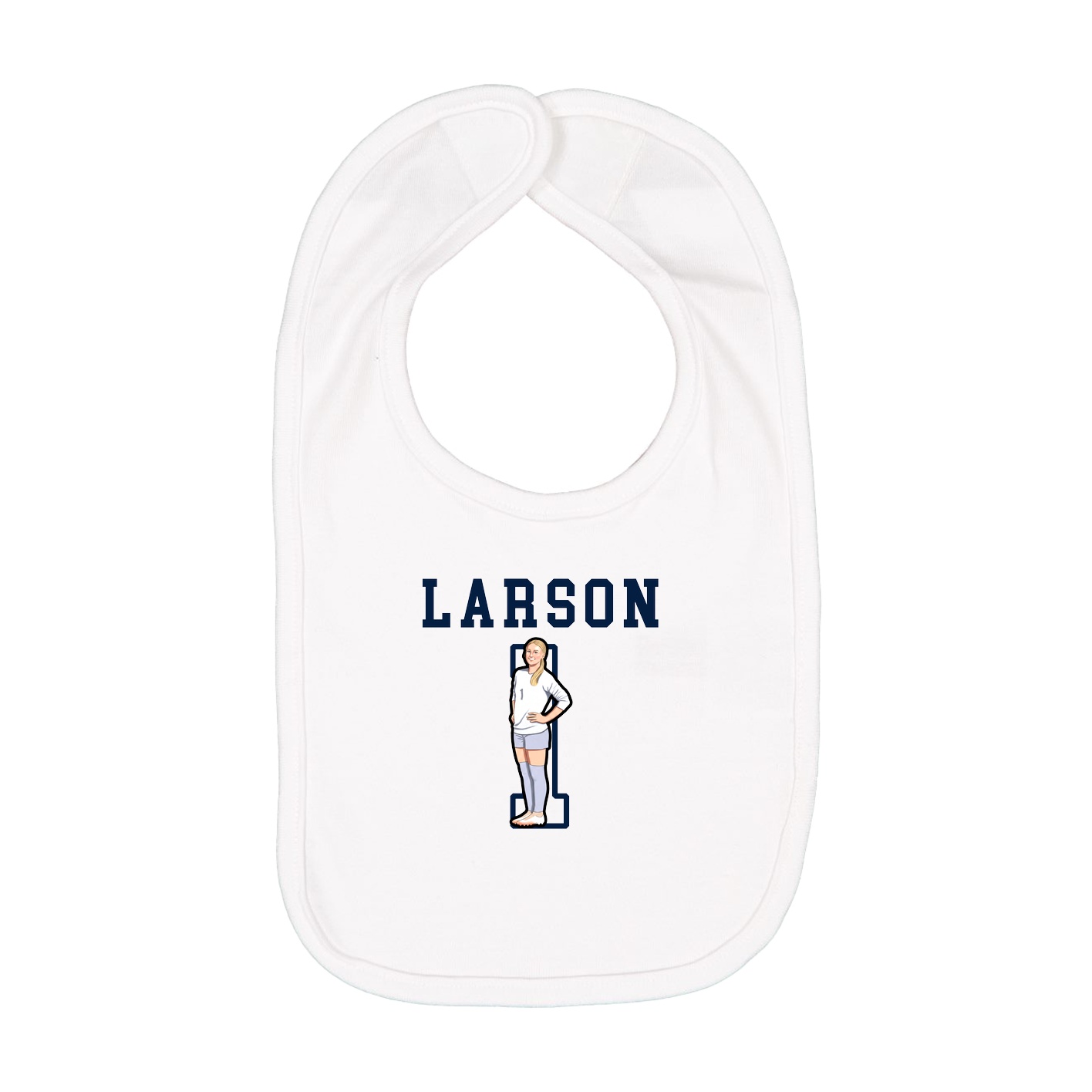 Infant Bib — Shirsey in White