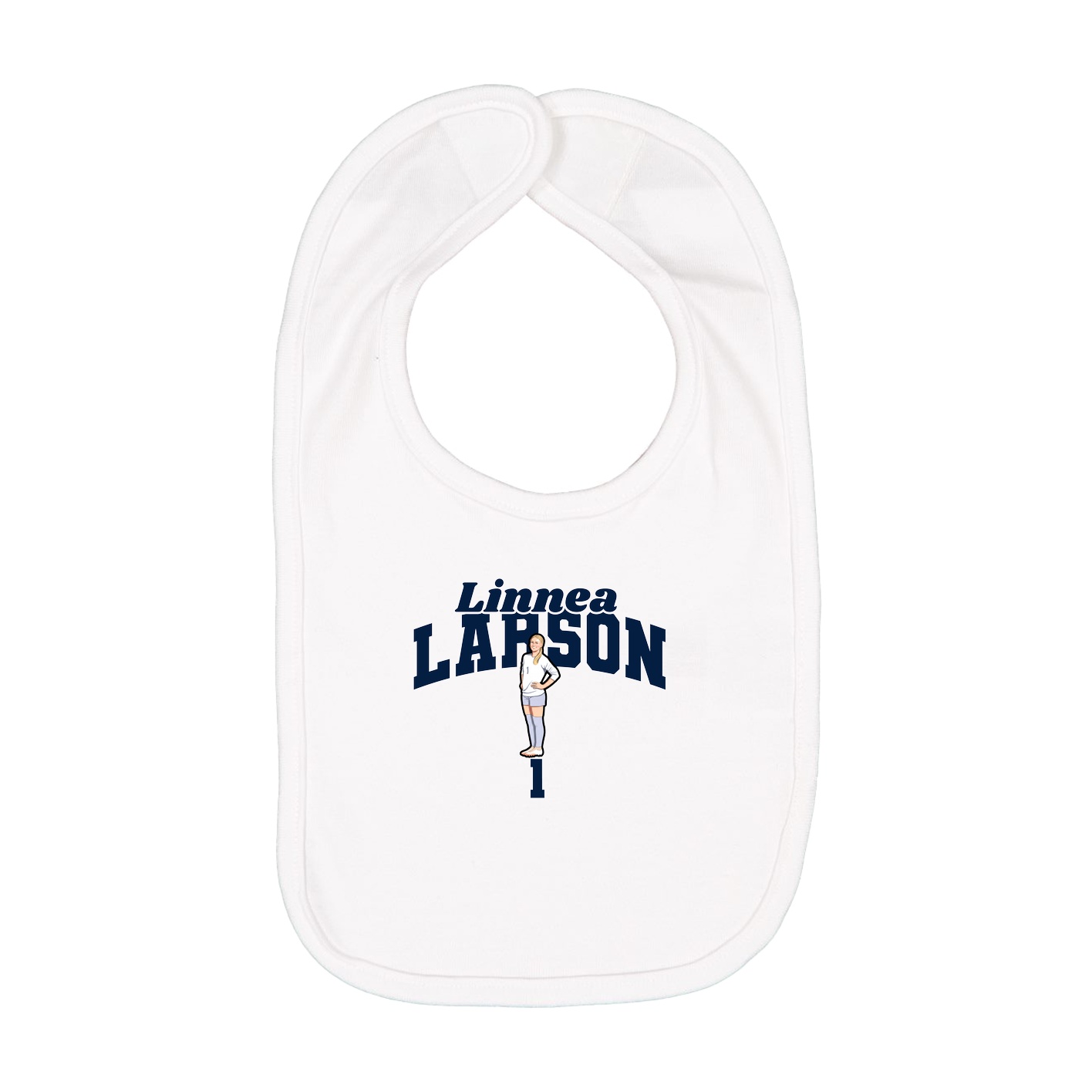 Infant Bib — Signature Arch in White