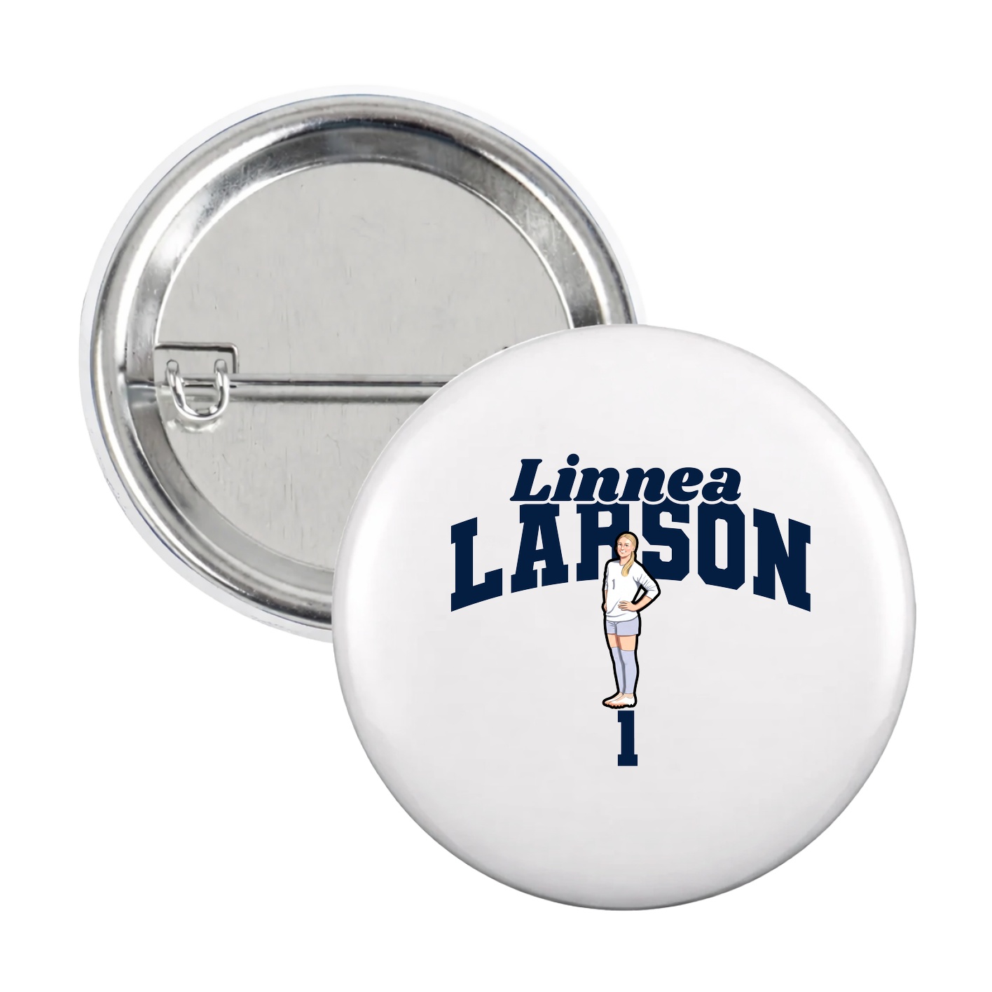 Game Day Button — Signature Arch in White