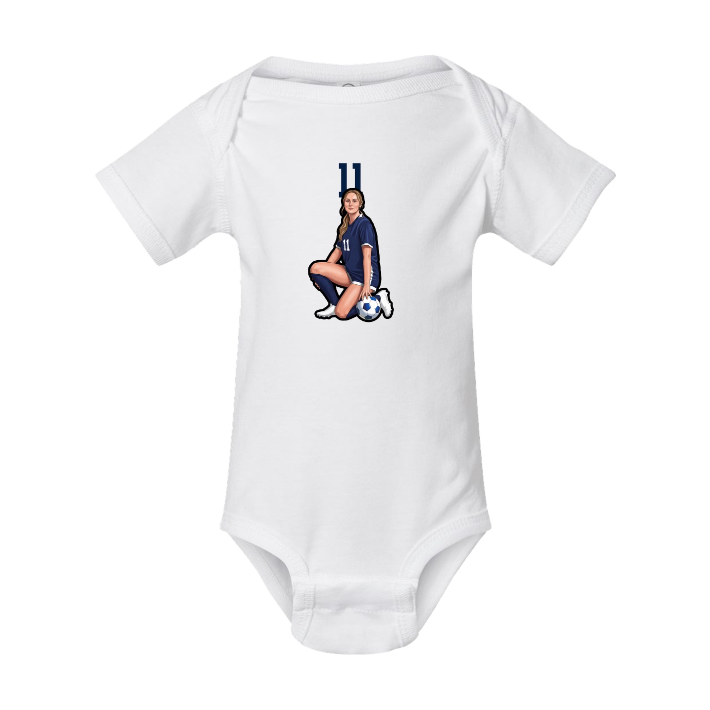 Baby Onesie — Number Top in White